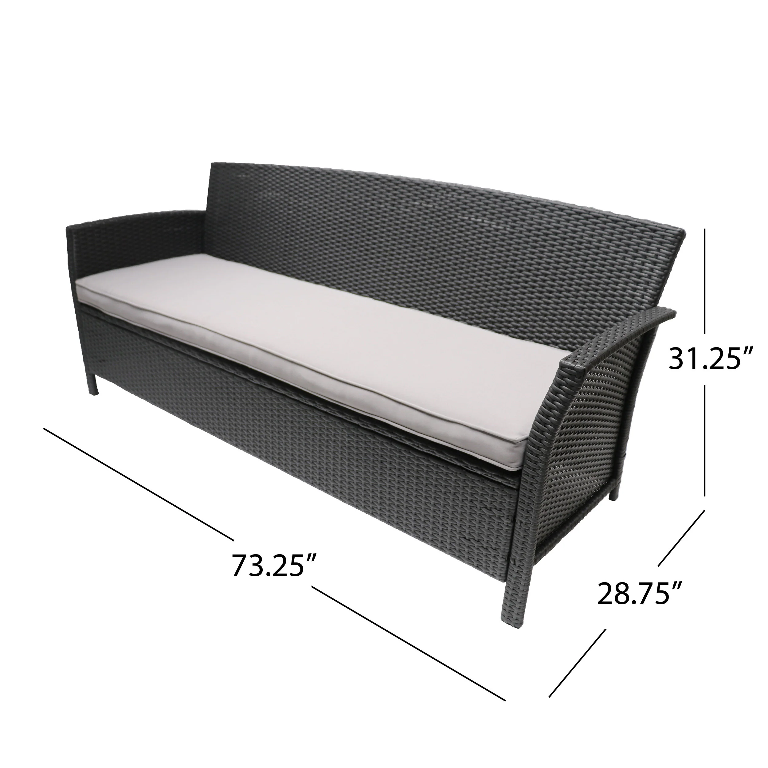 Laiah Outdoor 7 Seater Wicker Chat Set with Fire Pit - furnishings