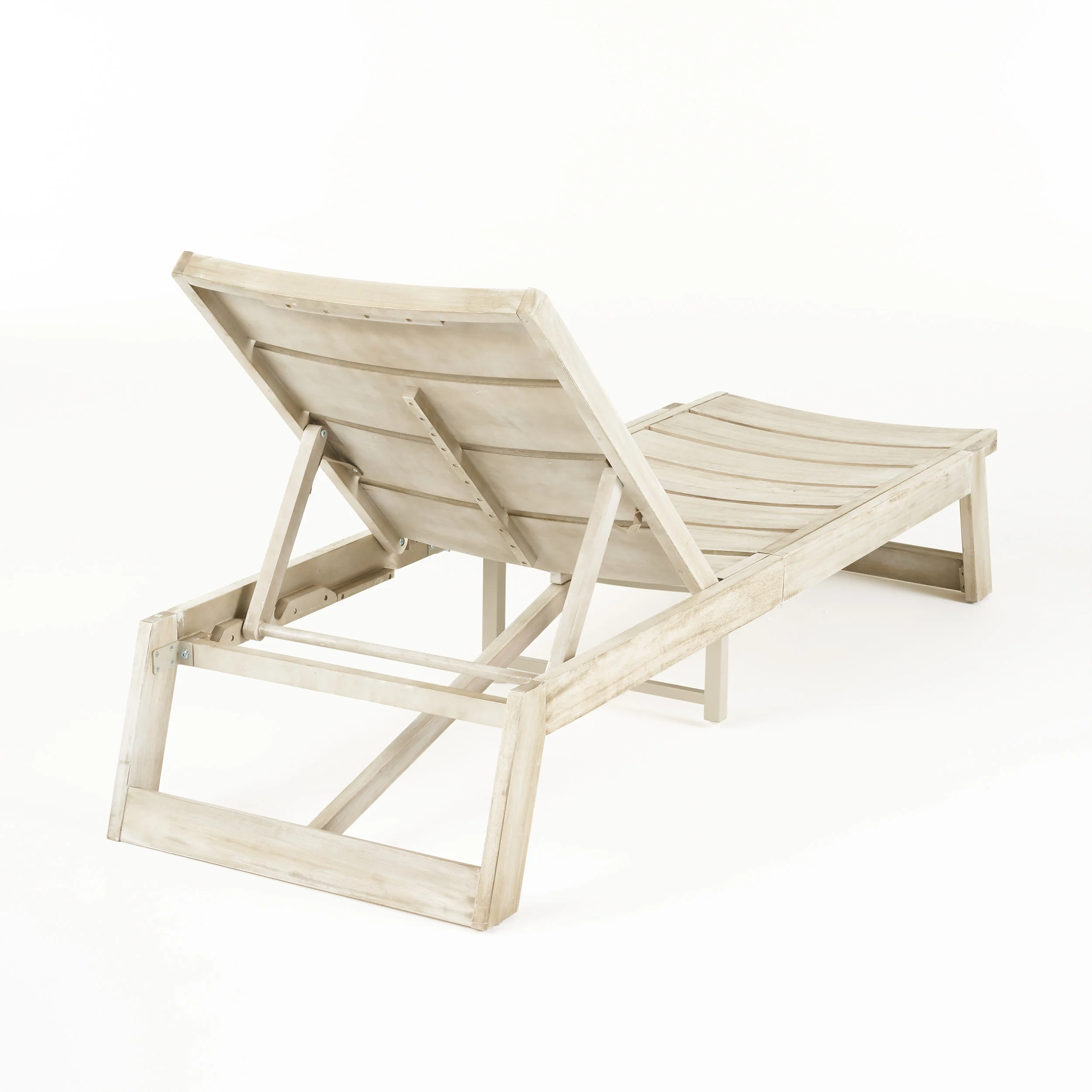 Penny Outdoor Acacia Wood Chaise 3 Piece Lounge Set - furnishings