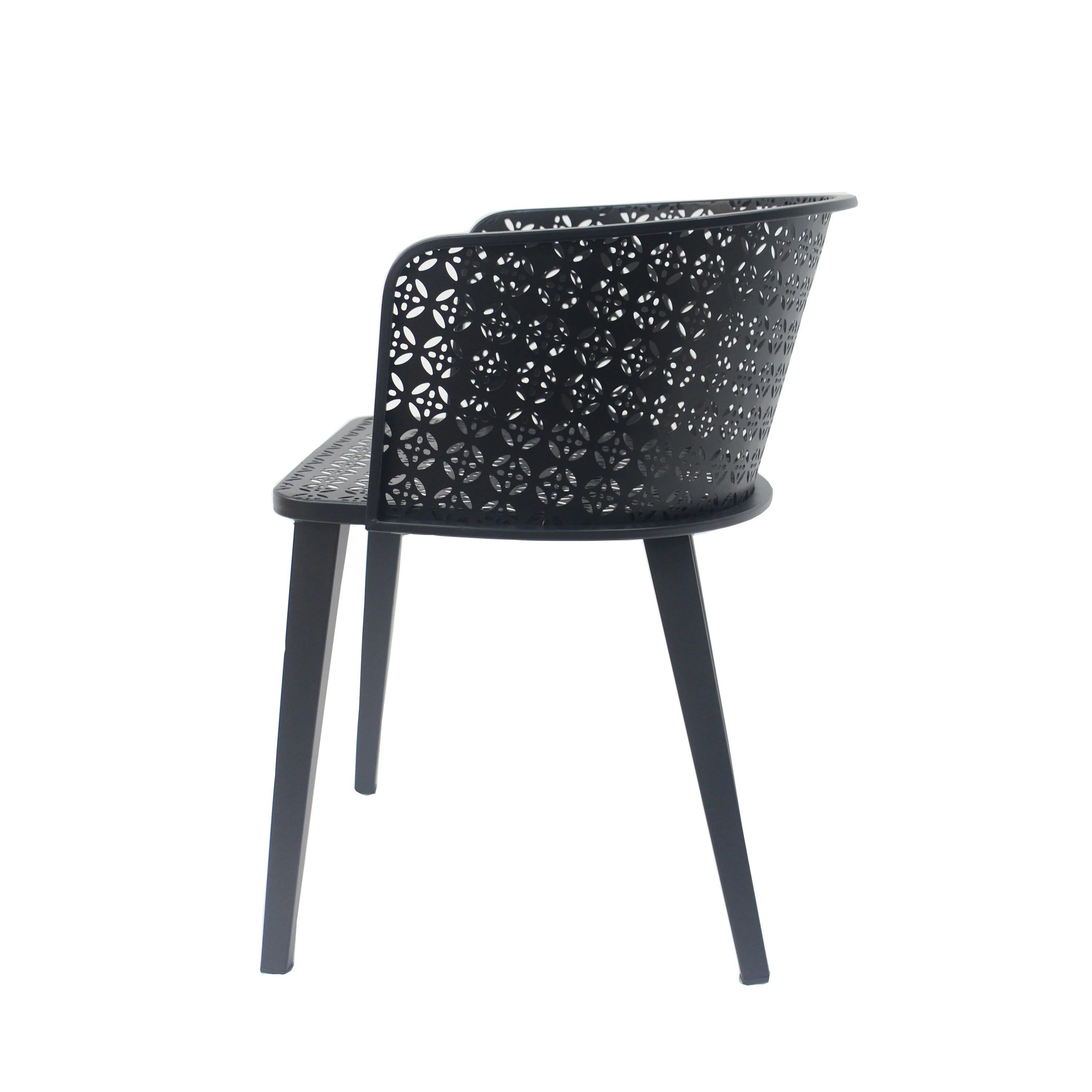 Caspiane Outdoor Patio Dining Chairs with Iron Frame - furnishings