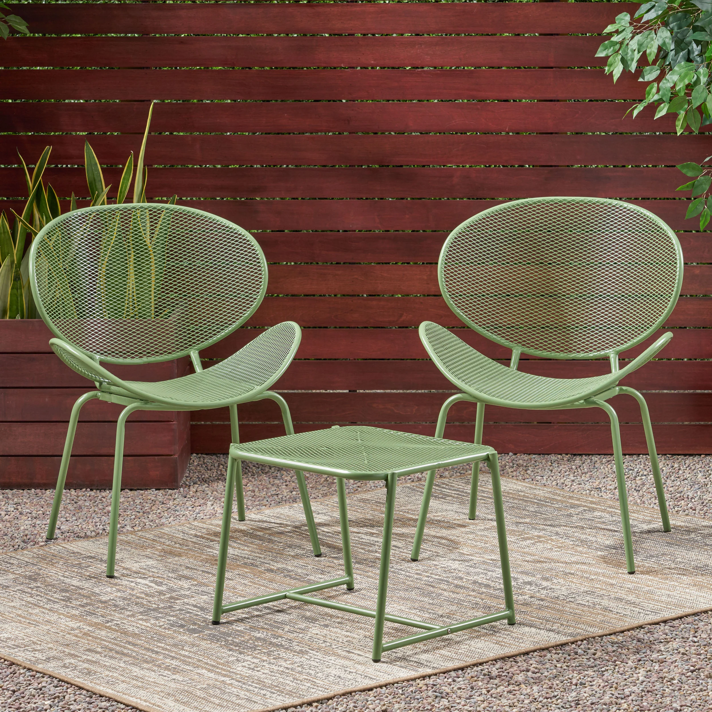 Jailynn Outdoor Modern 2 Seater Chat Set - furnishings