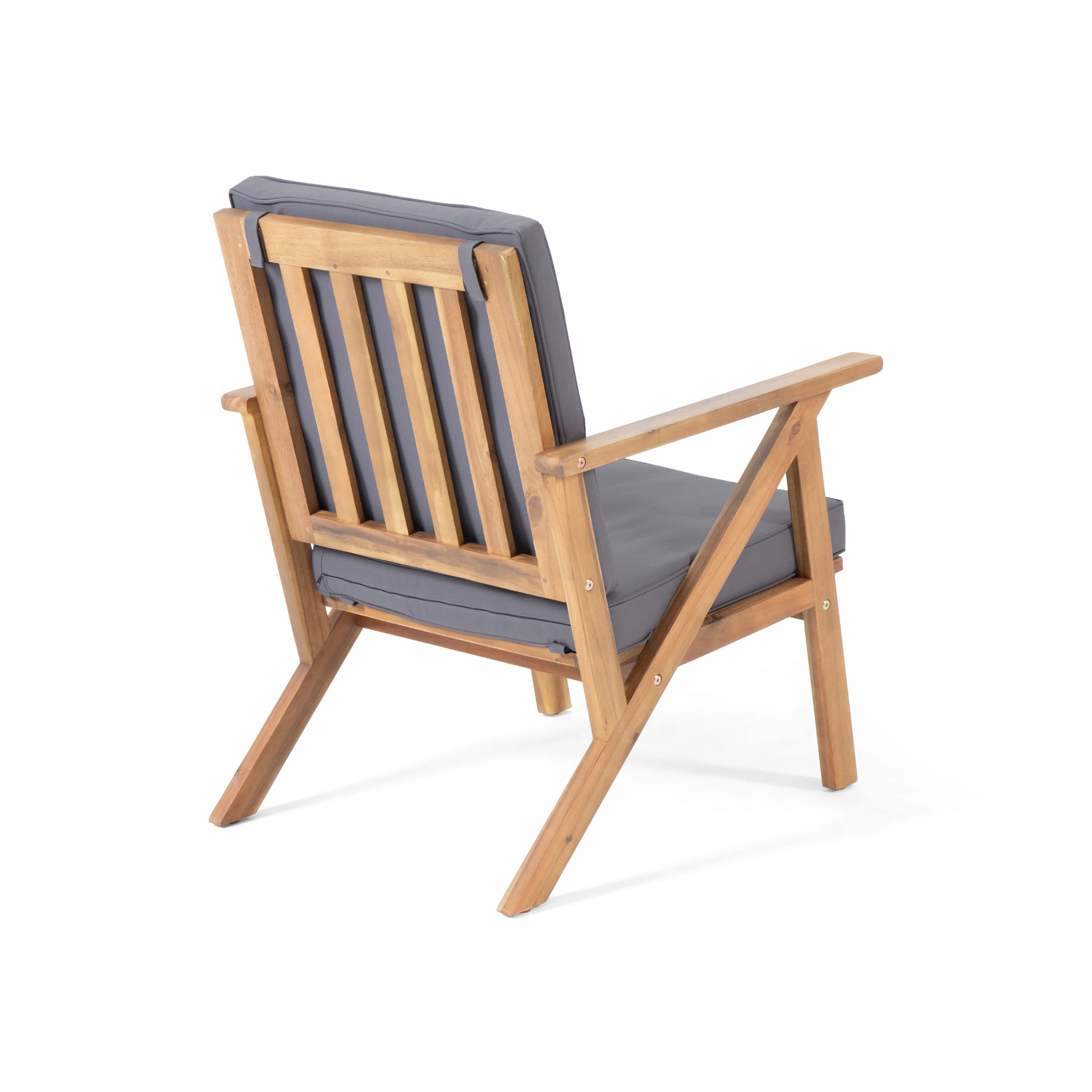 Manarola Outdoor 8 Seater Acacia Wood Chat Set with Coffee Table - furnishings