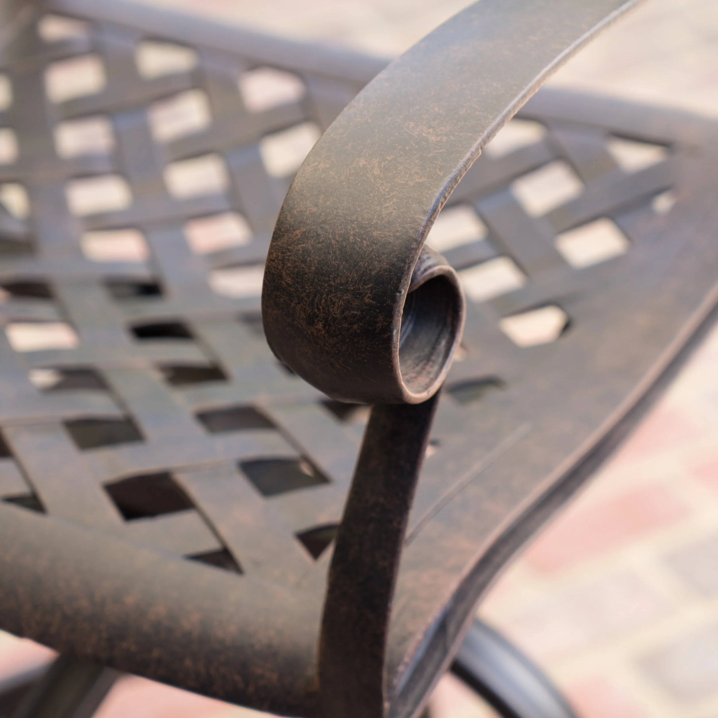 Calandra Outdoor 3 Piece Bronze Cast Aluminum Bar Set - furnishings