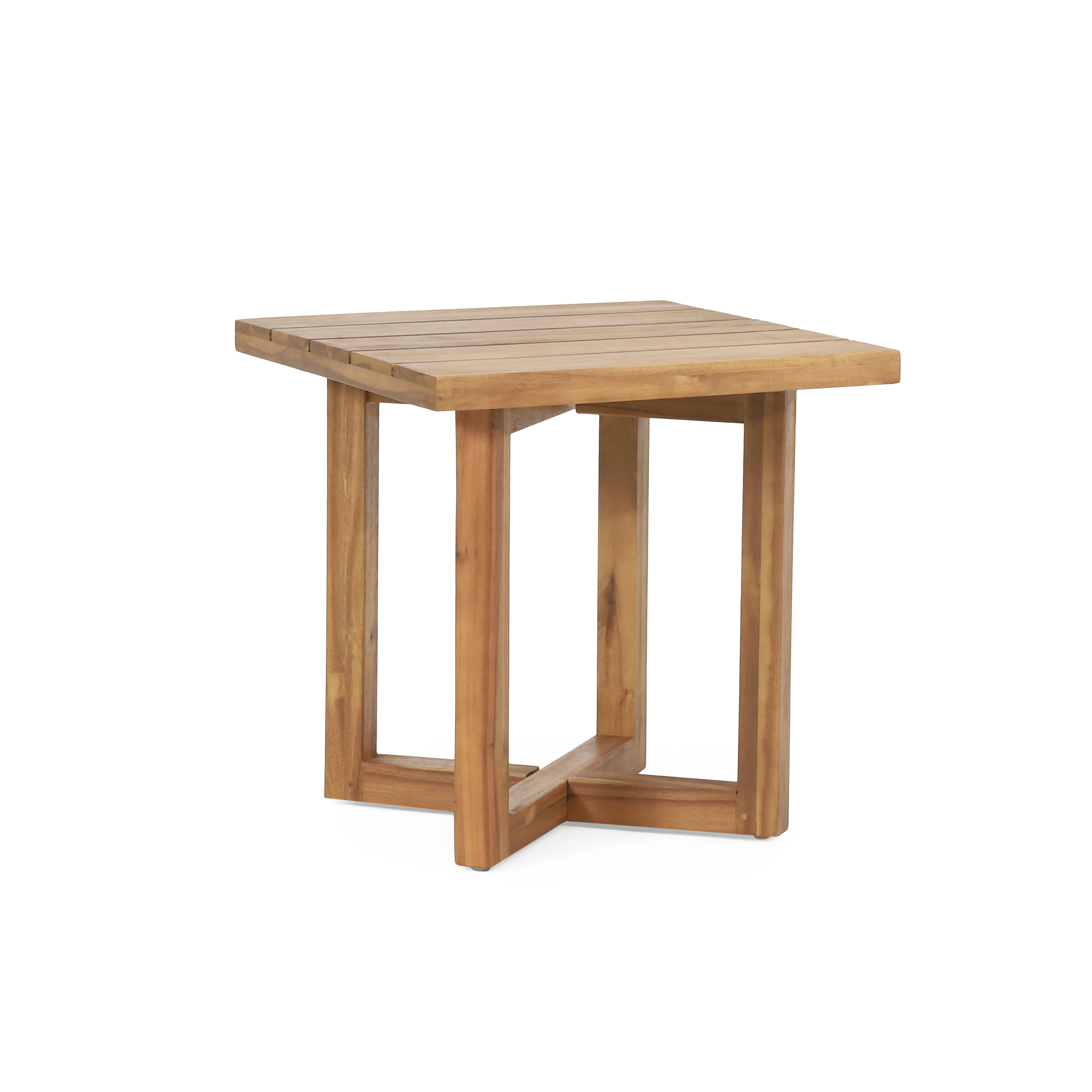 Hobbs Outdoor Acacia Wood Square Side Table, Teak - furnishings