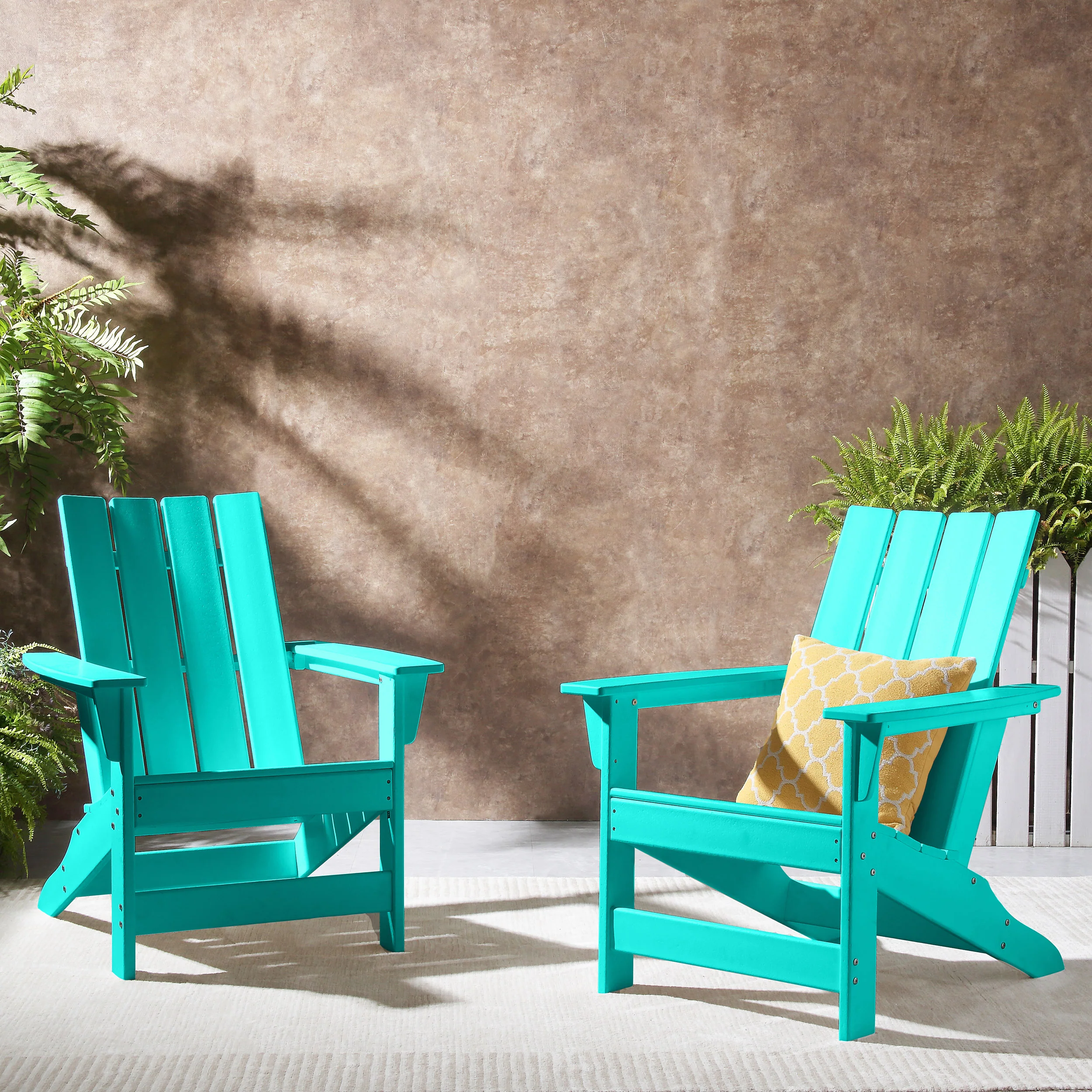 Panagiota Outdoor Contemporary Adirondack Chair (Set of 2) - furnishings