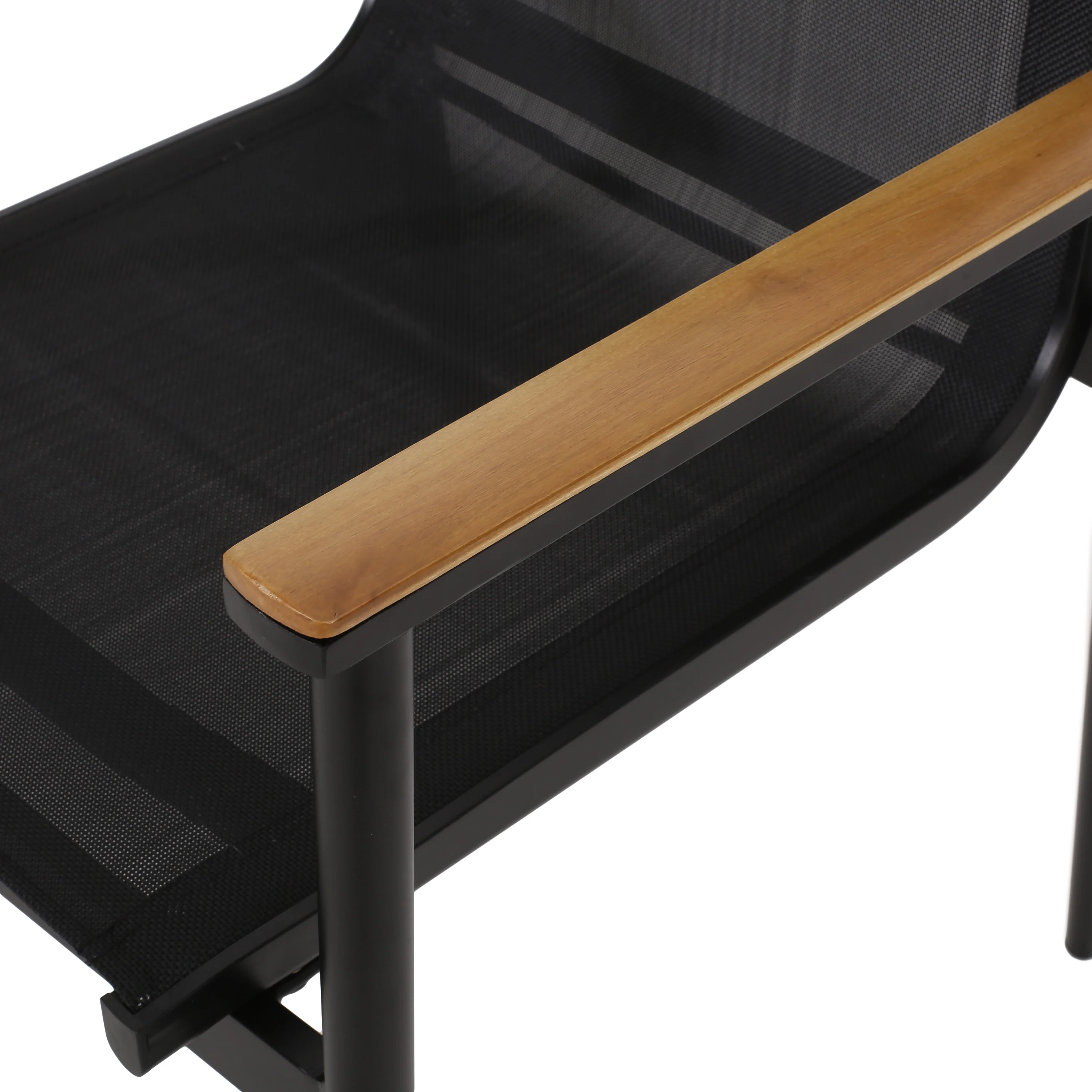 Shane Outdoor Mesh and Aluminum Dining Chairs - furnishings