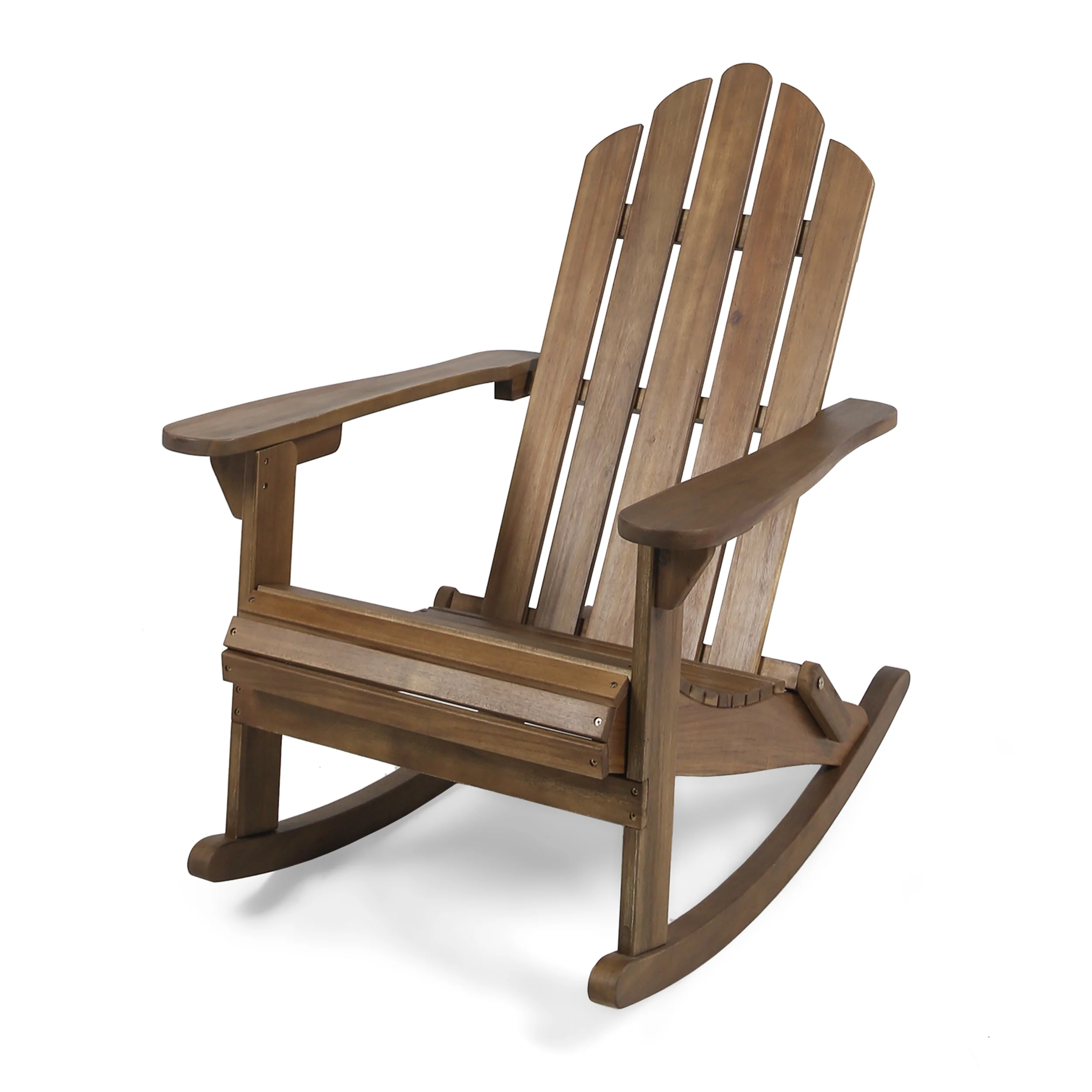 Cara Outdoor Adirondack Acacia Wood Rocking Chair - furnishings