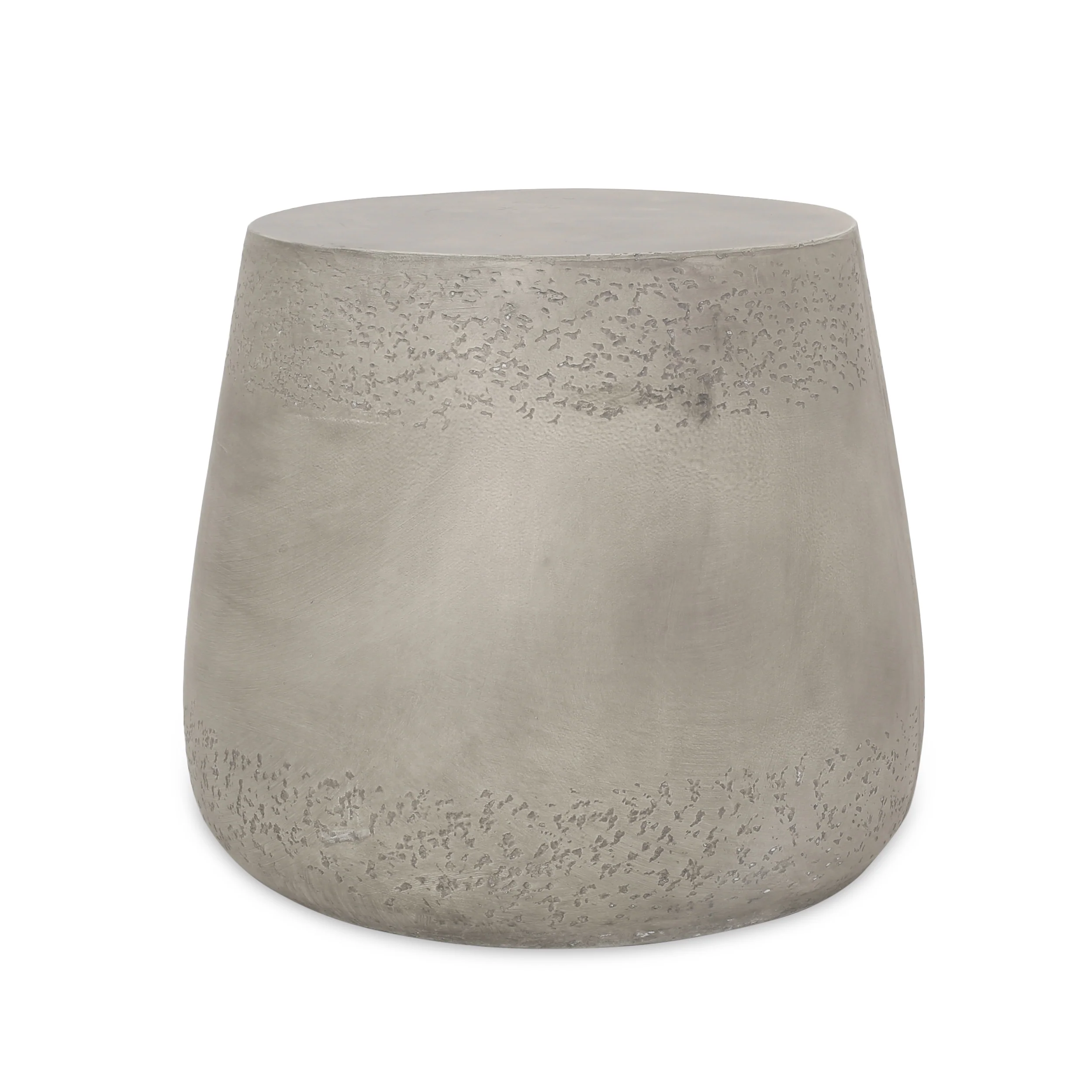 Emelie Outdoor Contemporary Lightweight Concrete Accent Side Table - furnishings