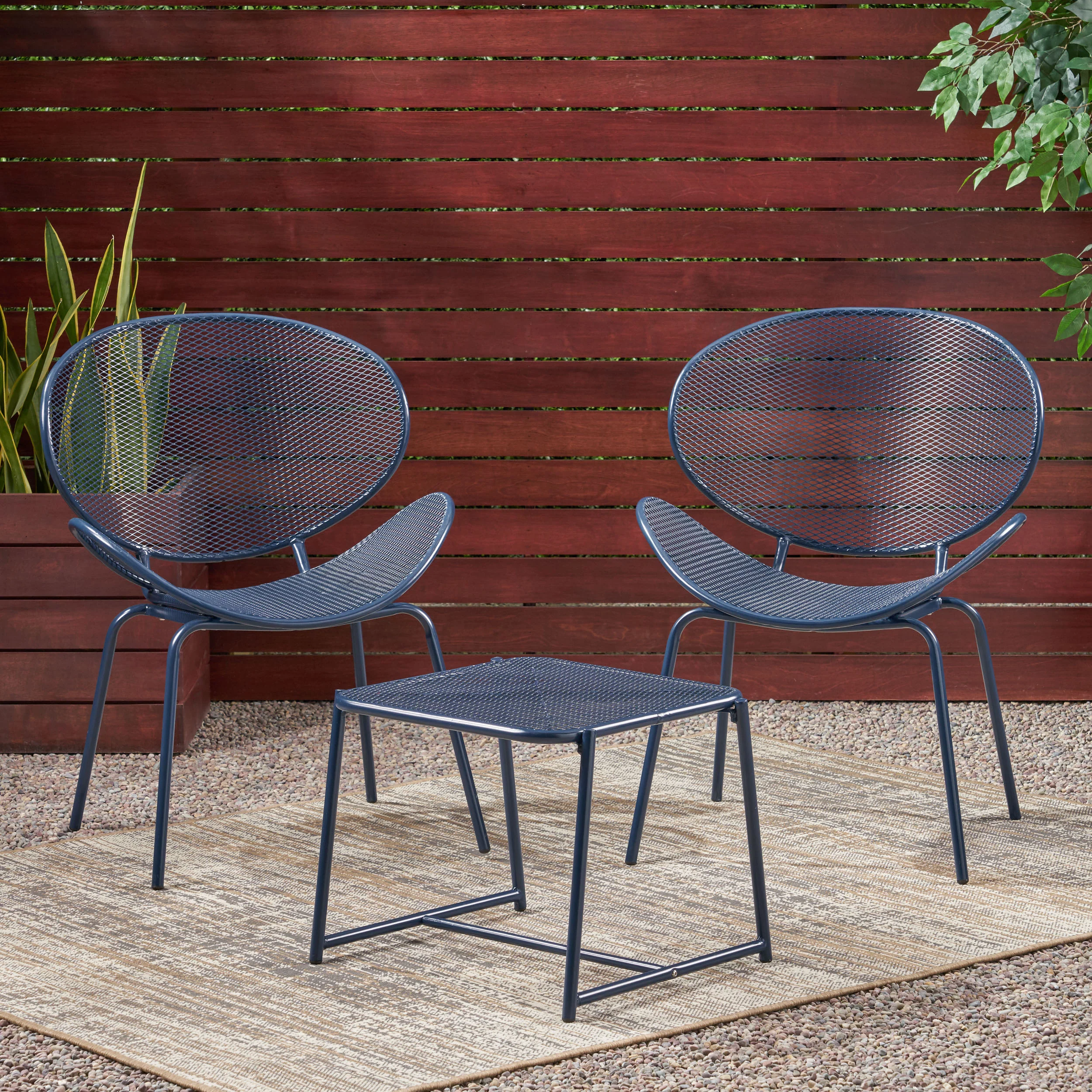 Jailynn Outdoor Modern 2 Seater Chat Set - furnishings