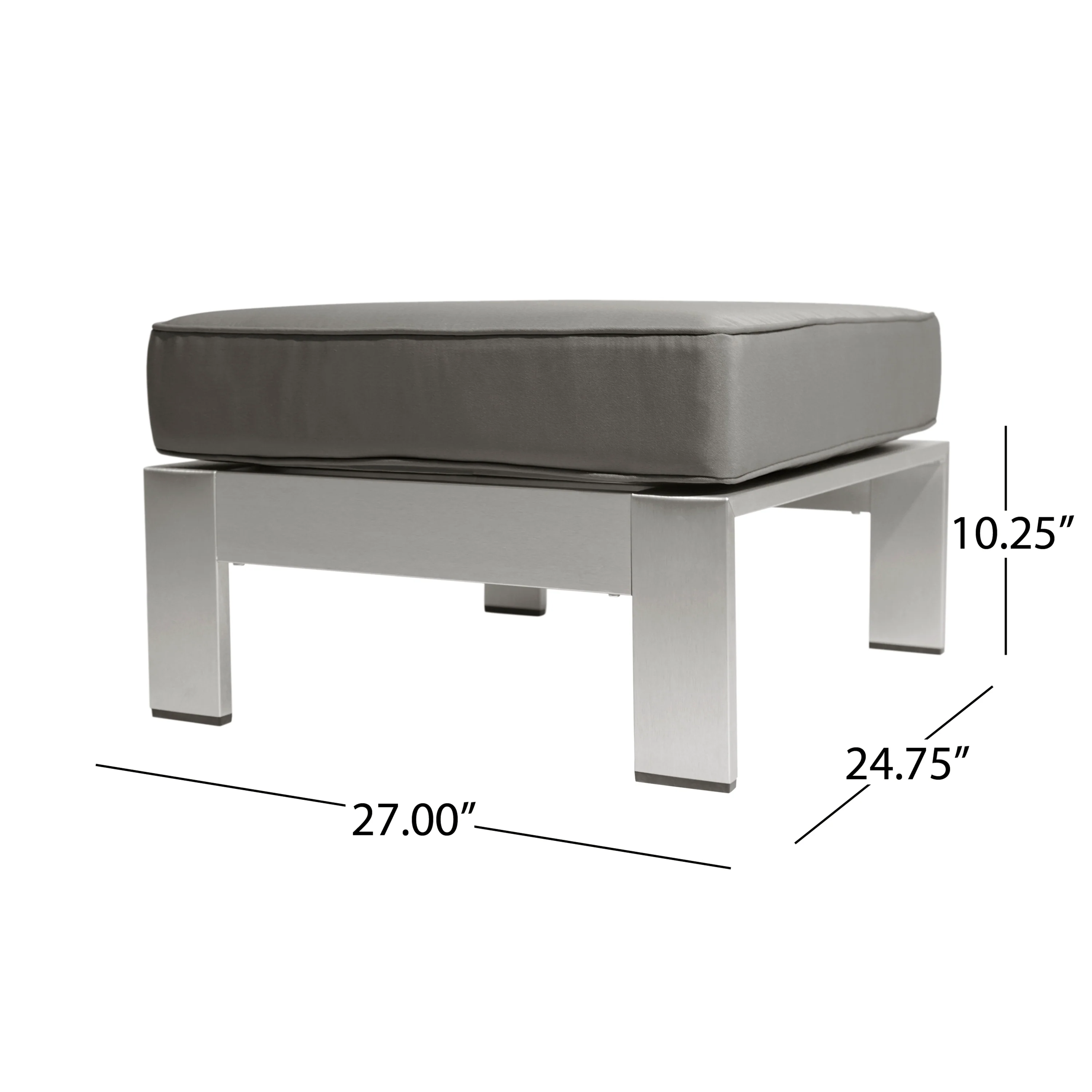 Danae Coral Outdoor 7 Seater Extended Aluminum Chat Set with Fire Pit - furnishings