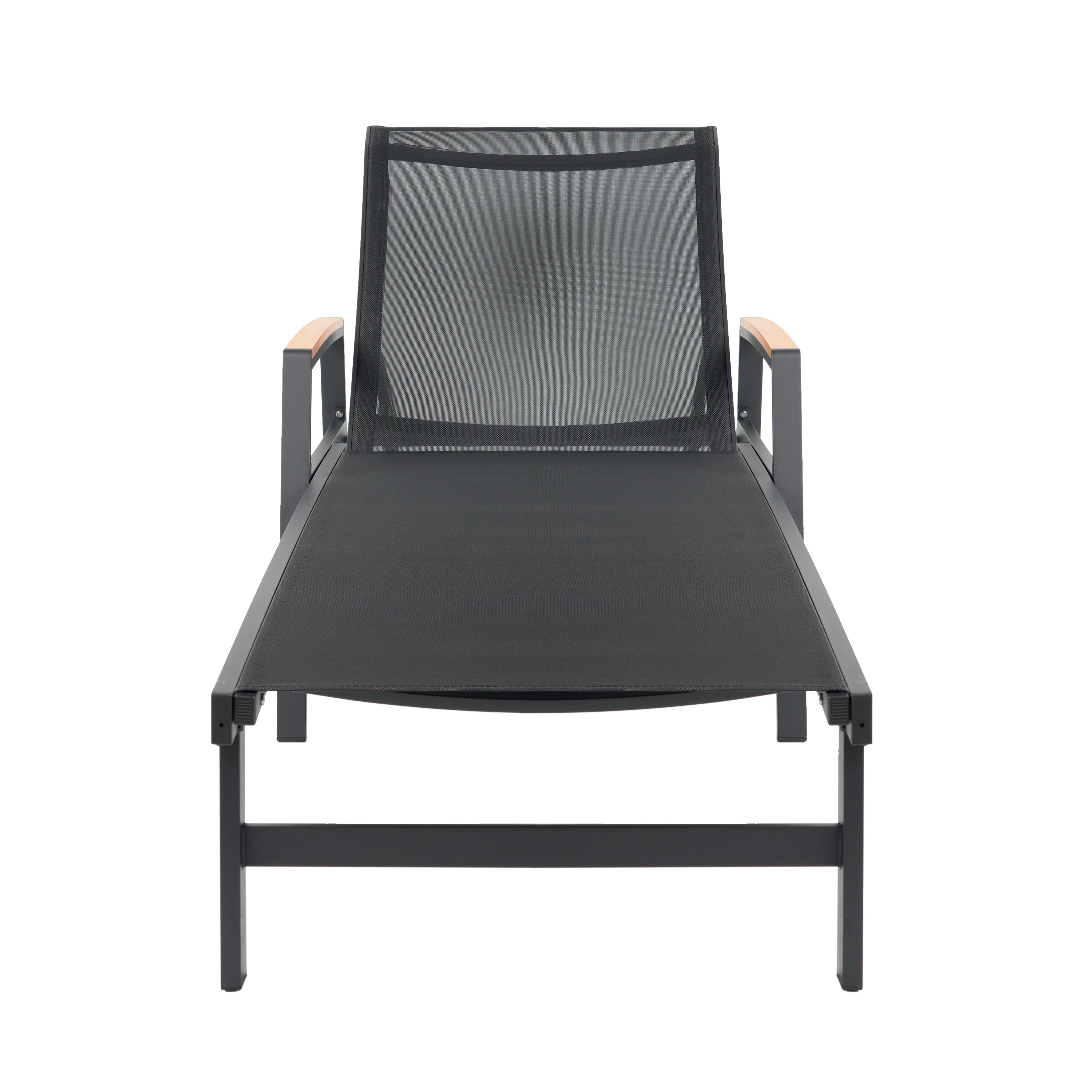 Joy Outdoor Aluminum Chaise Lounge with Mesh Seating (Set of 4) - furnishings