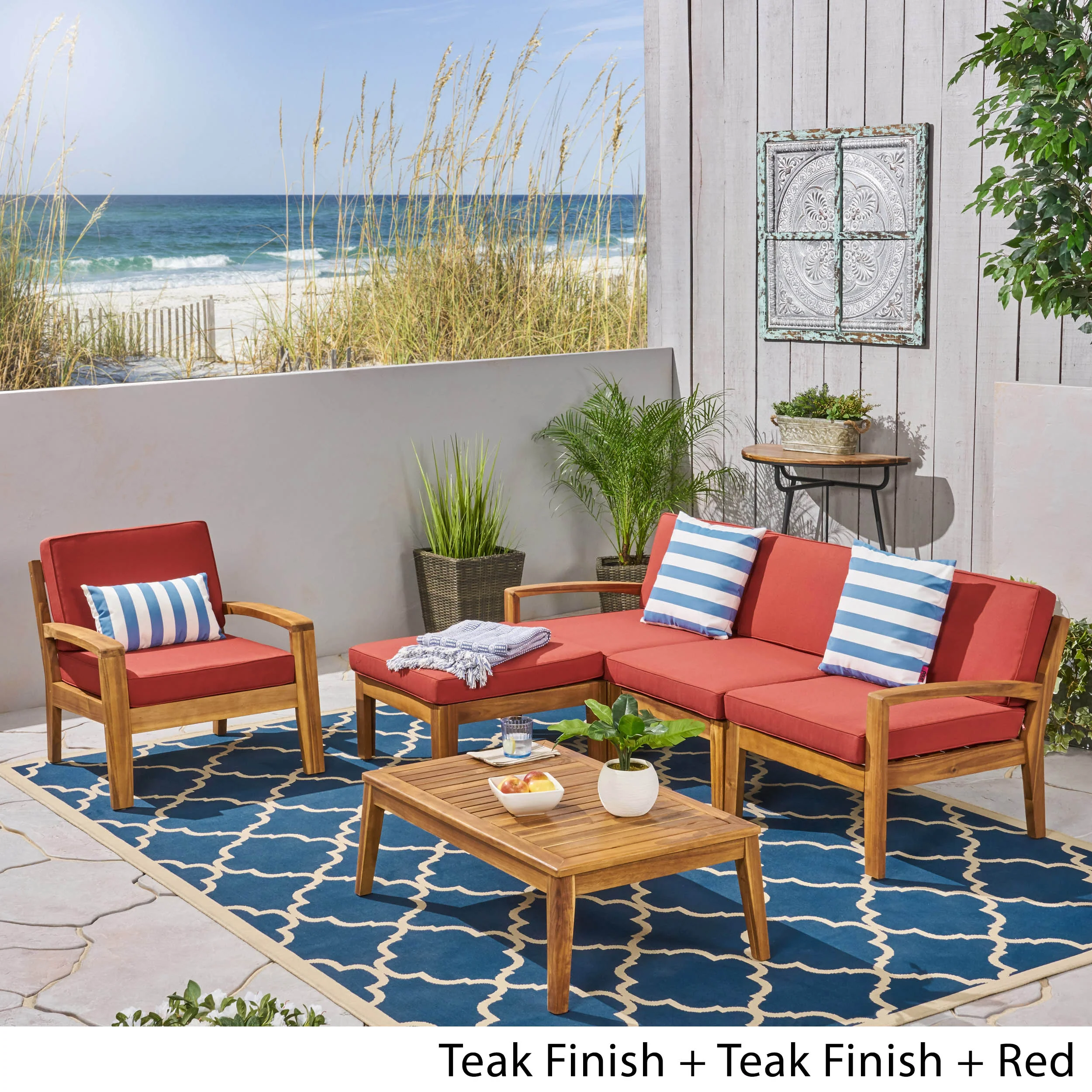 Parma 4-Seater Sectional Sofa Set For Patio with Club Chair - furnishings