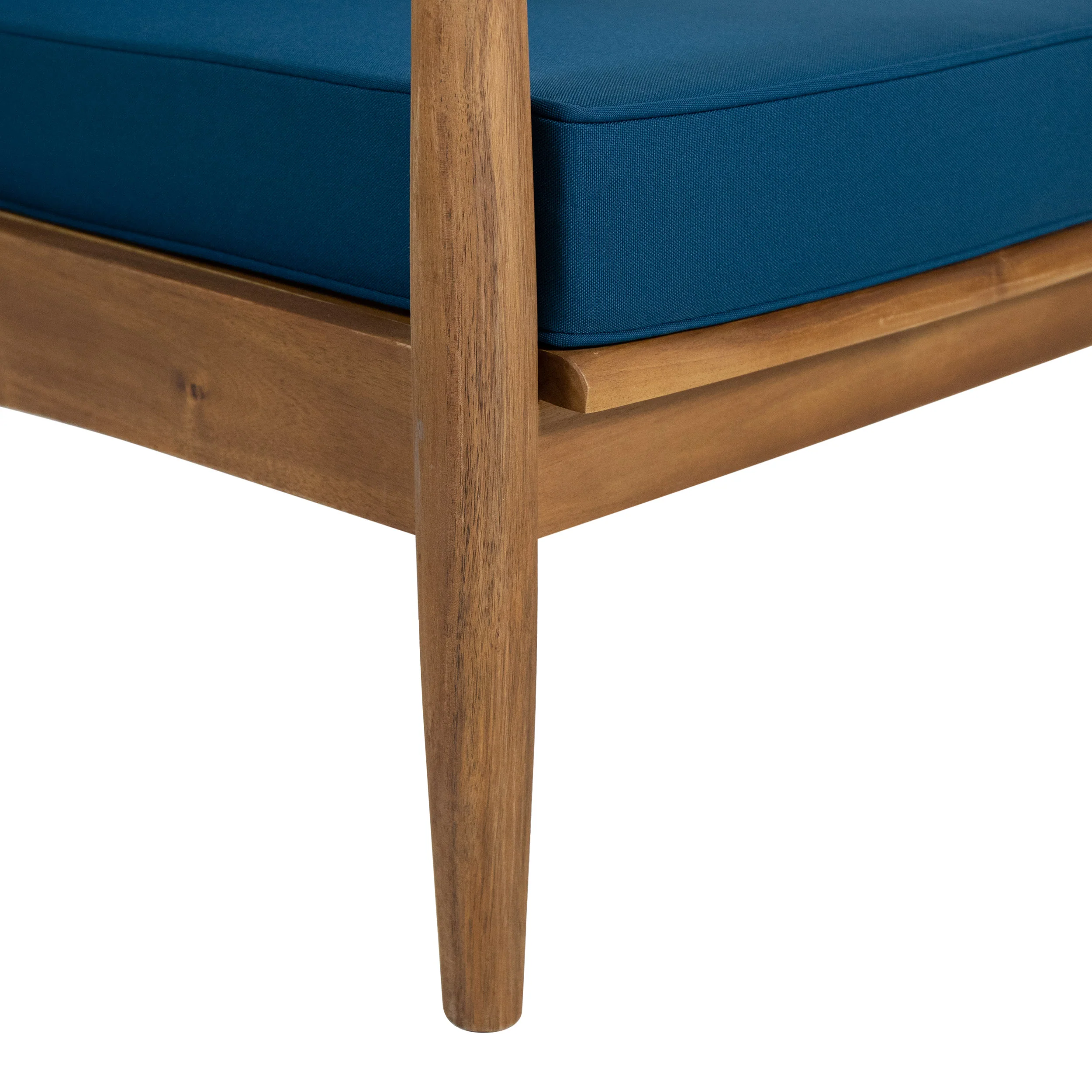 Emmry Outdoor Acacia Wood 4 Seater Chat Set with Coffee Table - furnishings