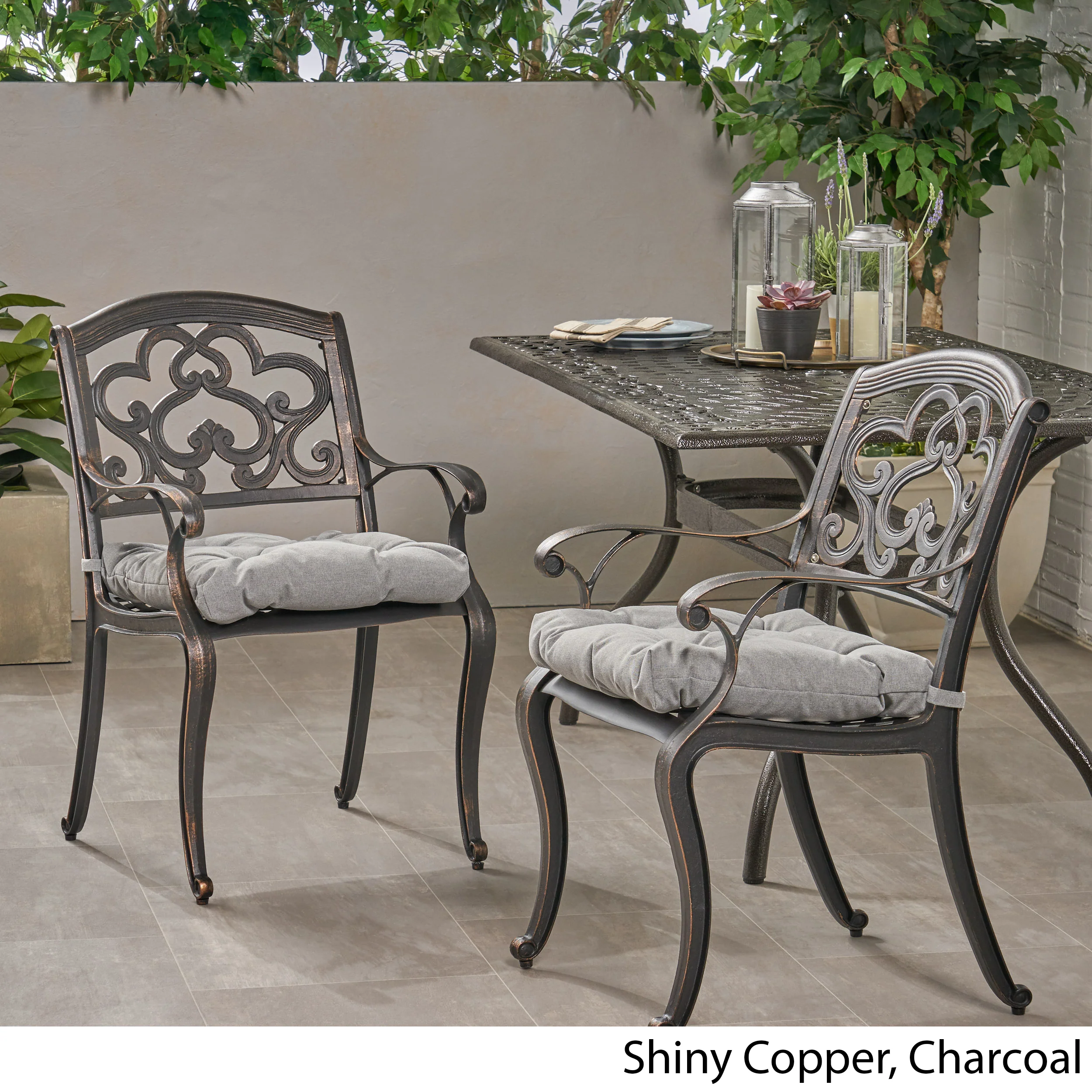 Sher Outdoor Dining Chair with Cushion (Set of 2) - furnishings