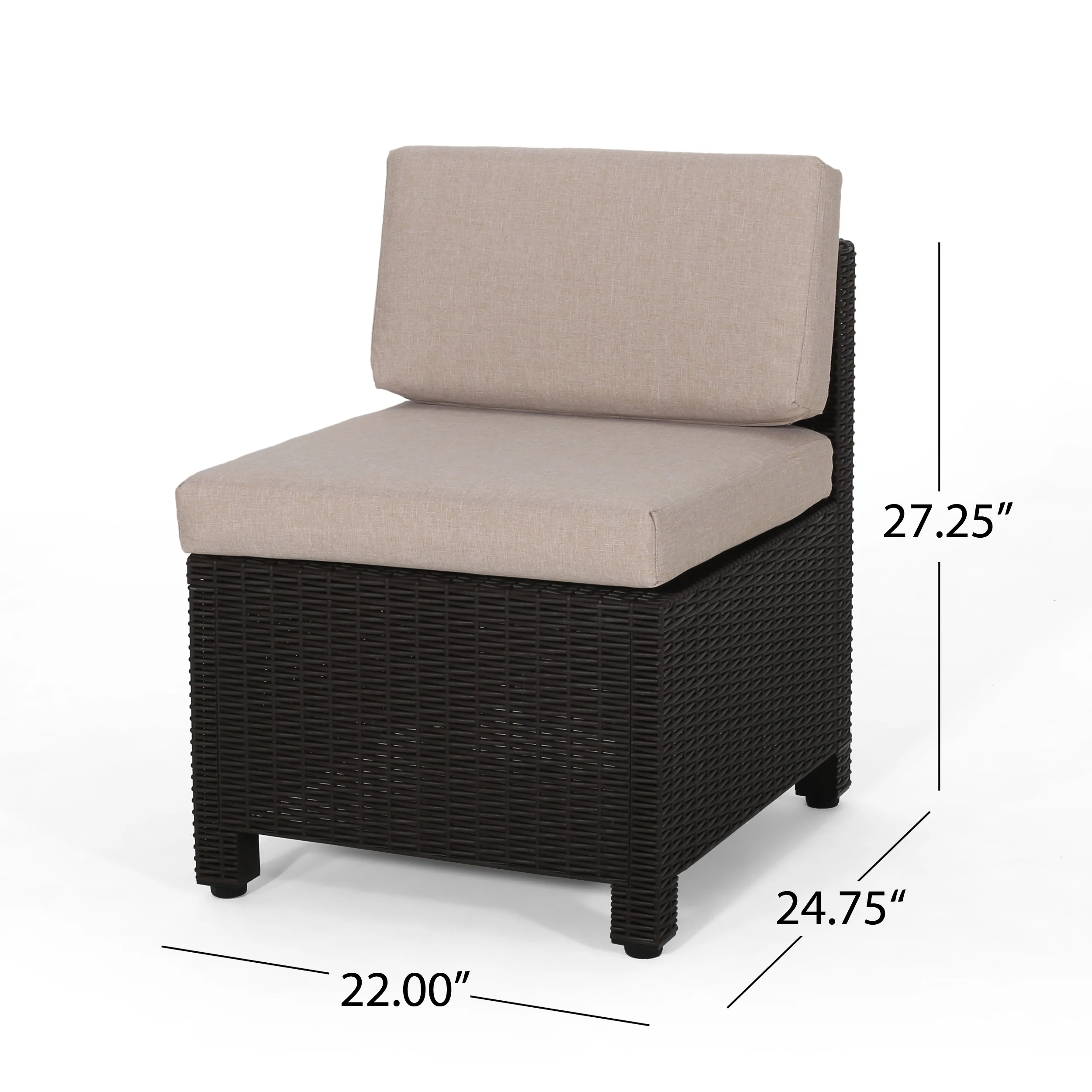 Riley Outdoor All Weather Faux Wicker 5 Seater Sectional Sofa Set with Cushions - furnishings