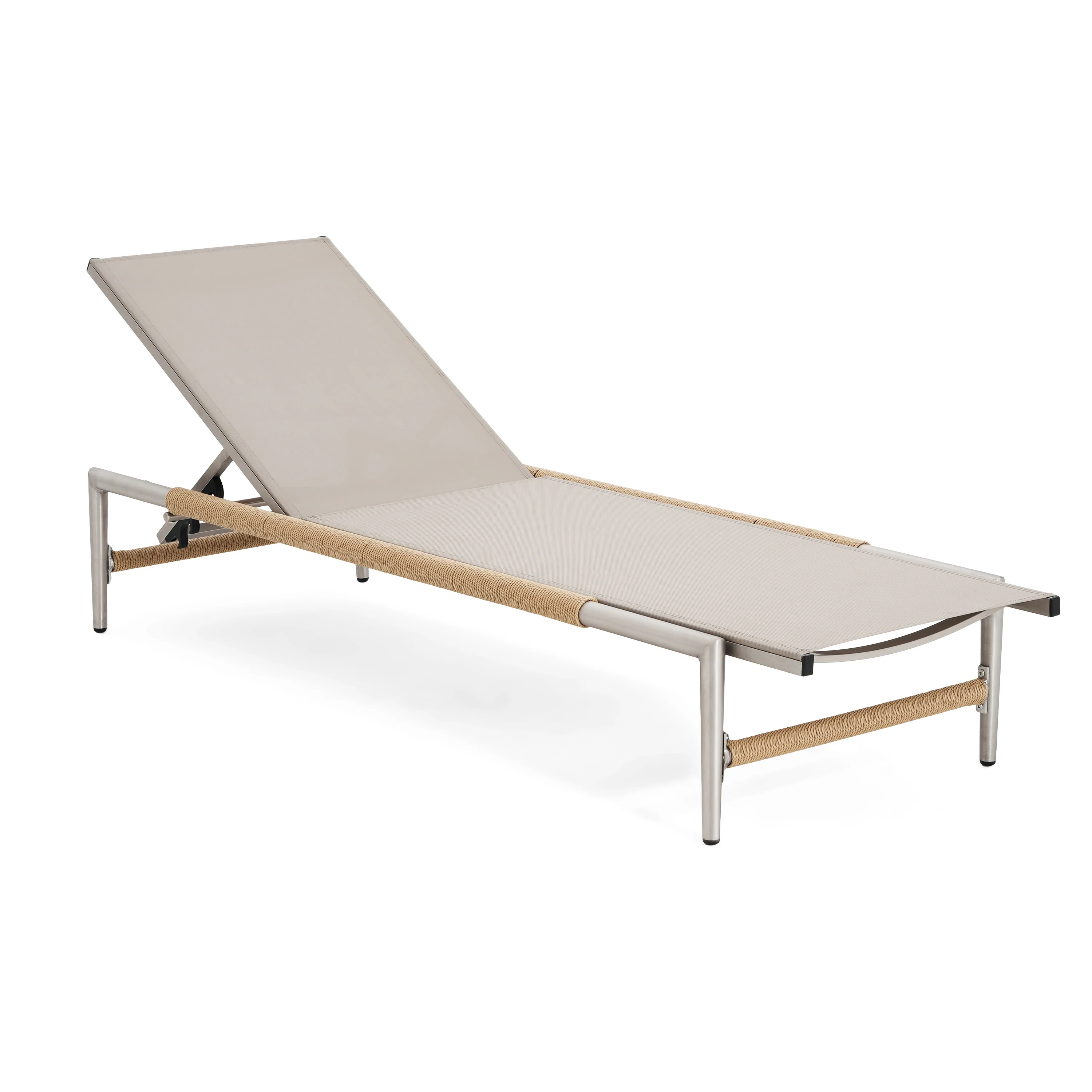 Celestie Outdoor Patio Mesh Chaise Lounges with Adjustable Back - furnishings