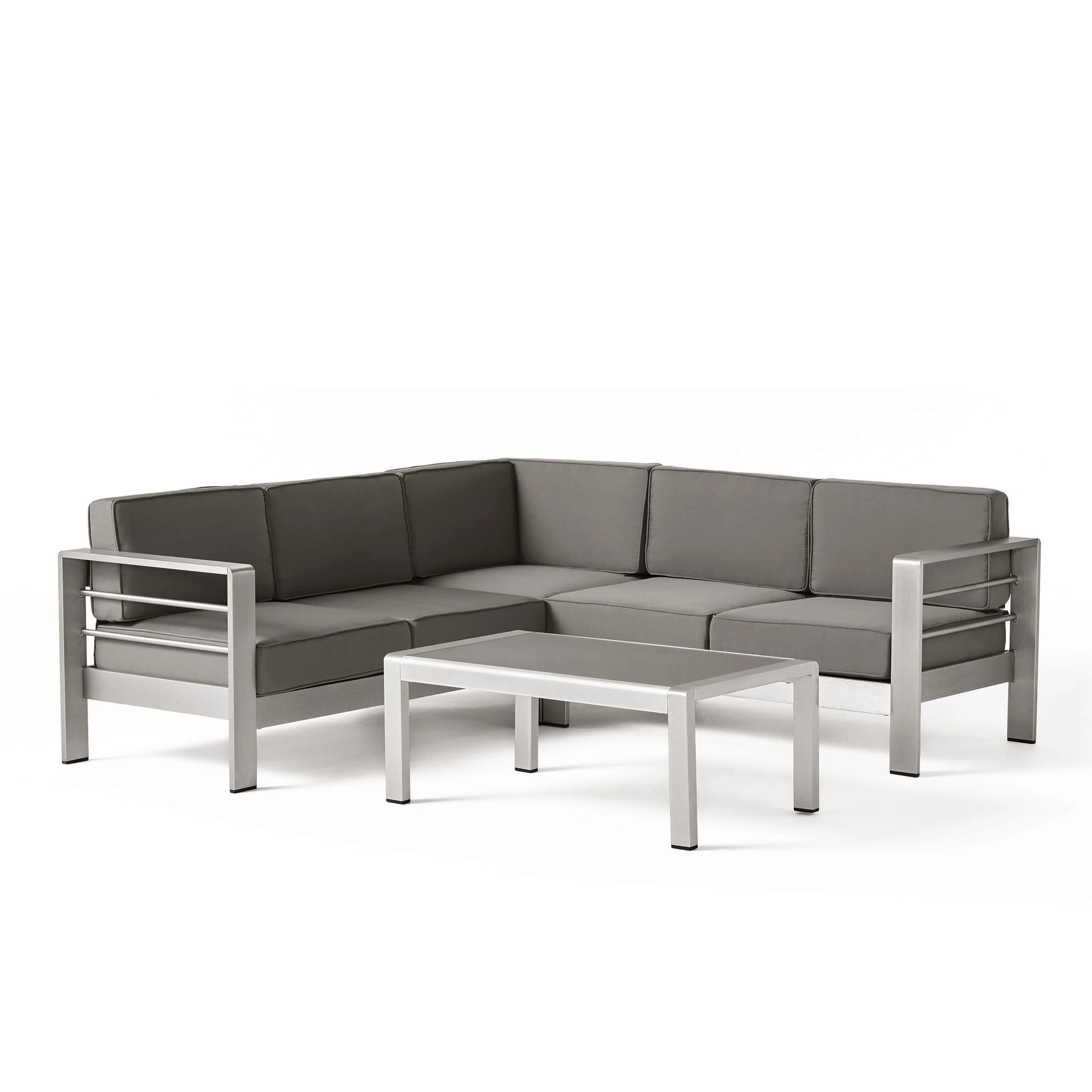 Coral Bay 10Pc Outdoor Sectional Chat Set with Lounges & Fire Table - furnishings