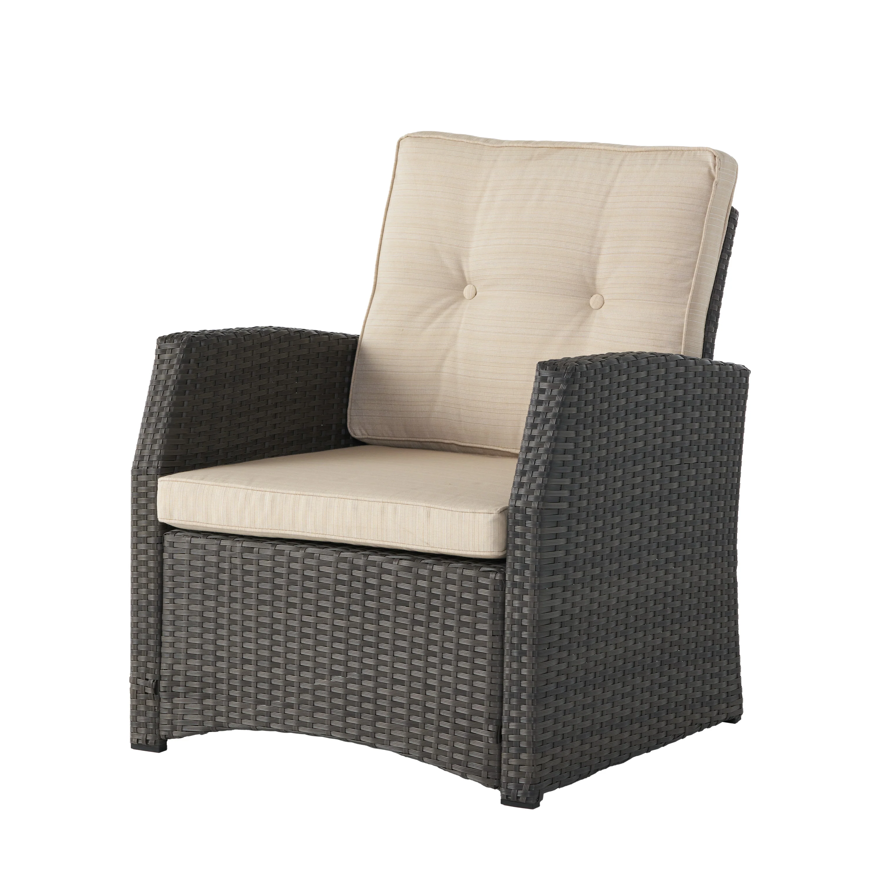 Nikki Outdoor Wicker Club Chair with Cushions - furnishings