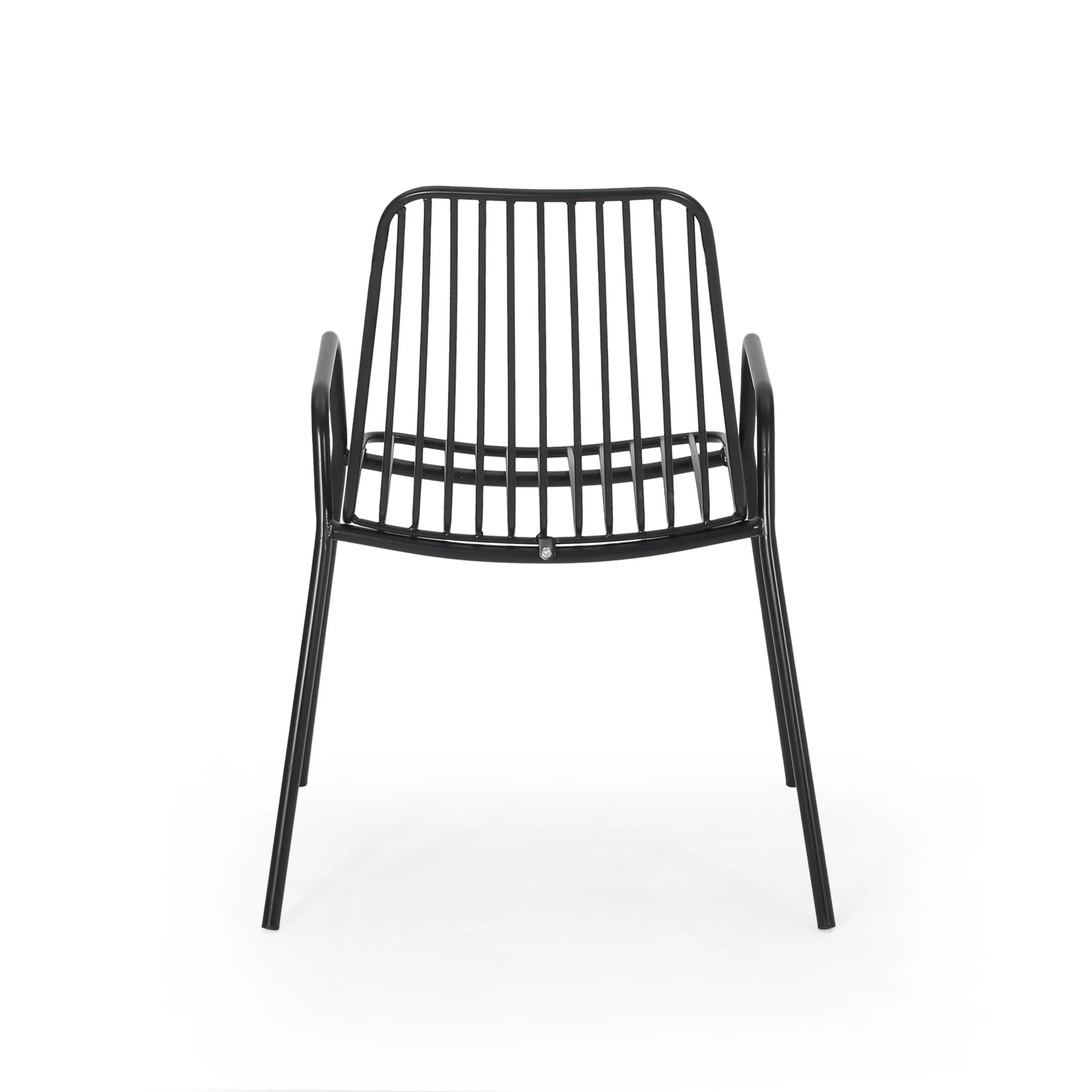 Ashwood Outdoor Modern Iron Club Chair (Set of 2) - furnishings