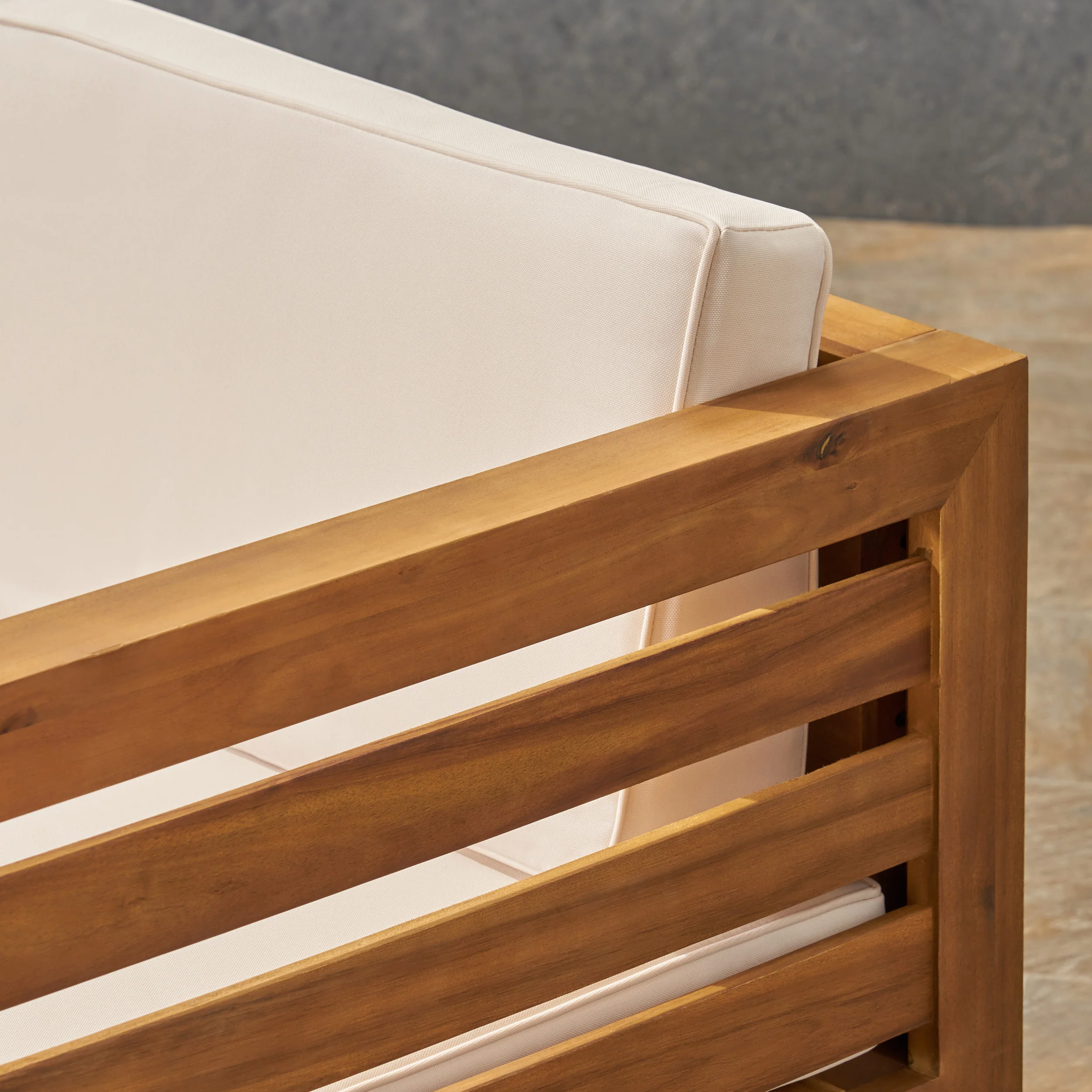 Canal Outdoor 5 Piece Acacia Wood Sofa Set - furnishings