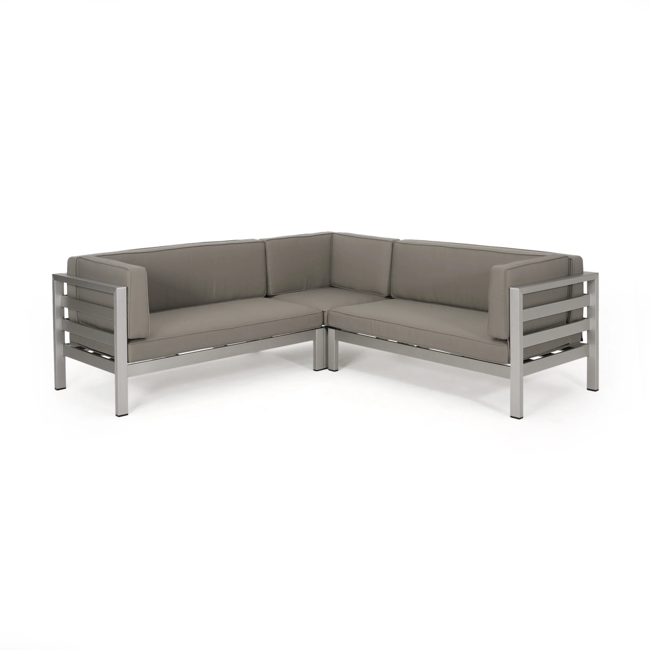 Lompoc Aire Outdoor Modern 5 Seater Sectional Sofa - furnishings
