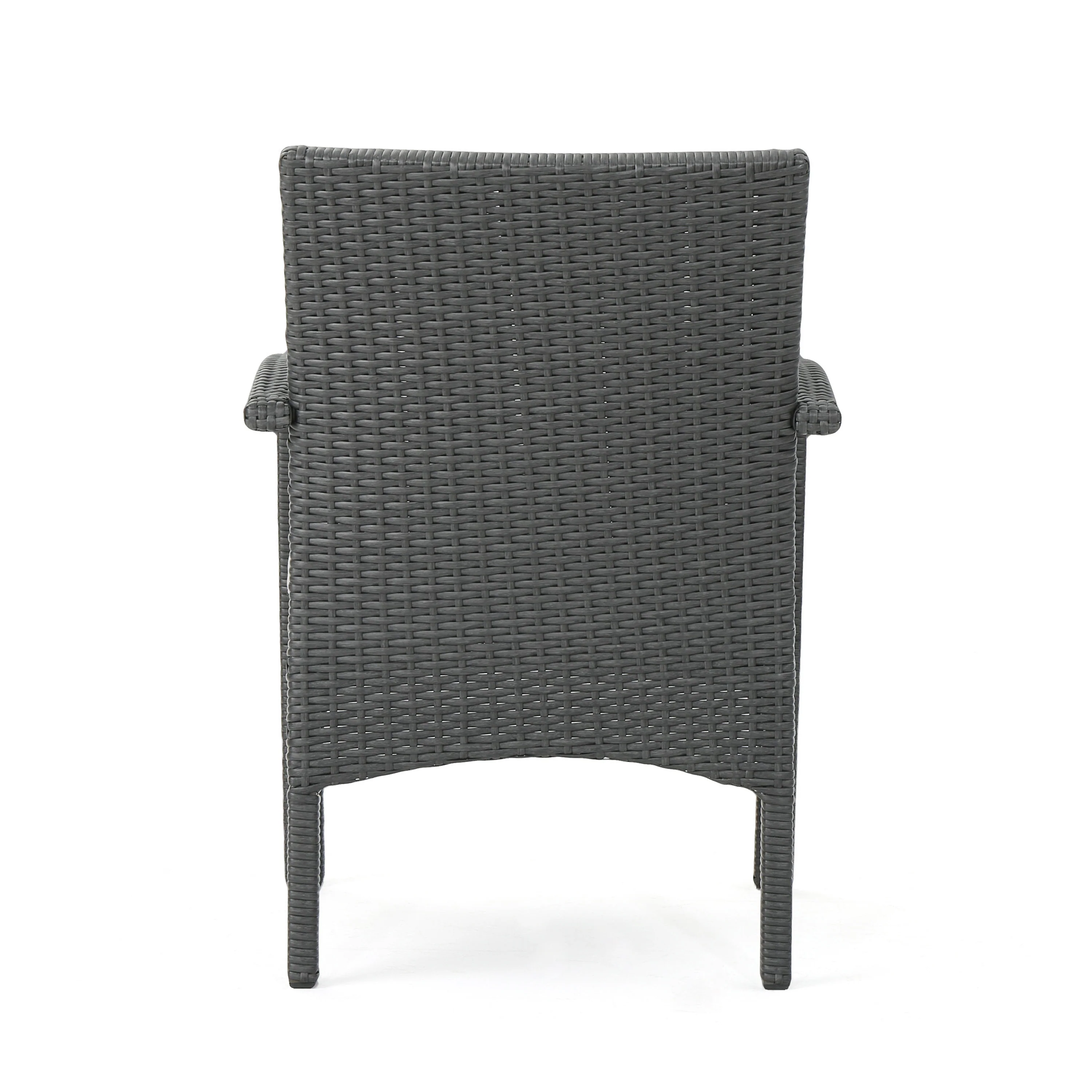 Mavis Patio Conversation Set, 6-Seater with Loveseat, Club Chairs, and Coffee Table, Gray Wicker with Light Gray Outdoor Cushions - furnishings