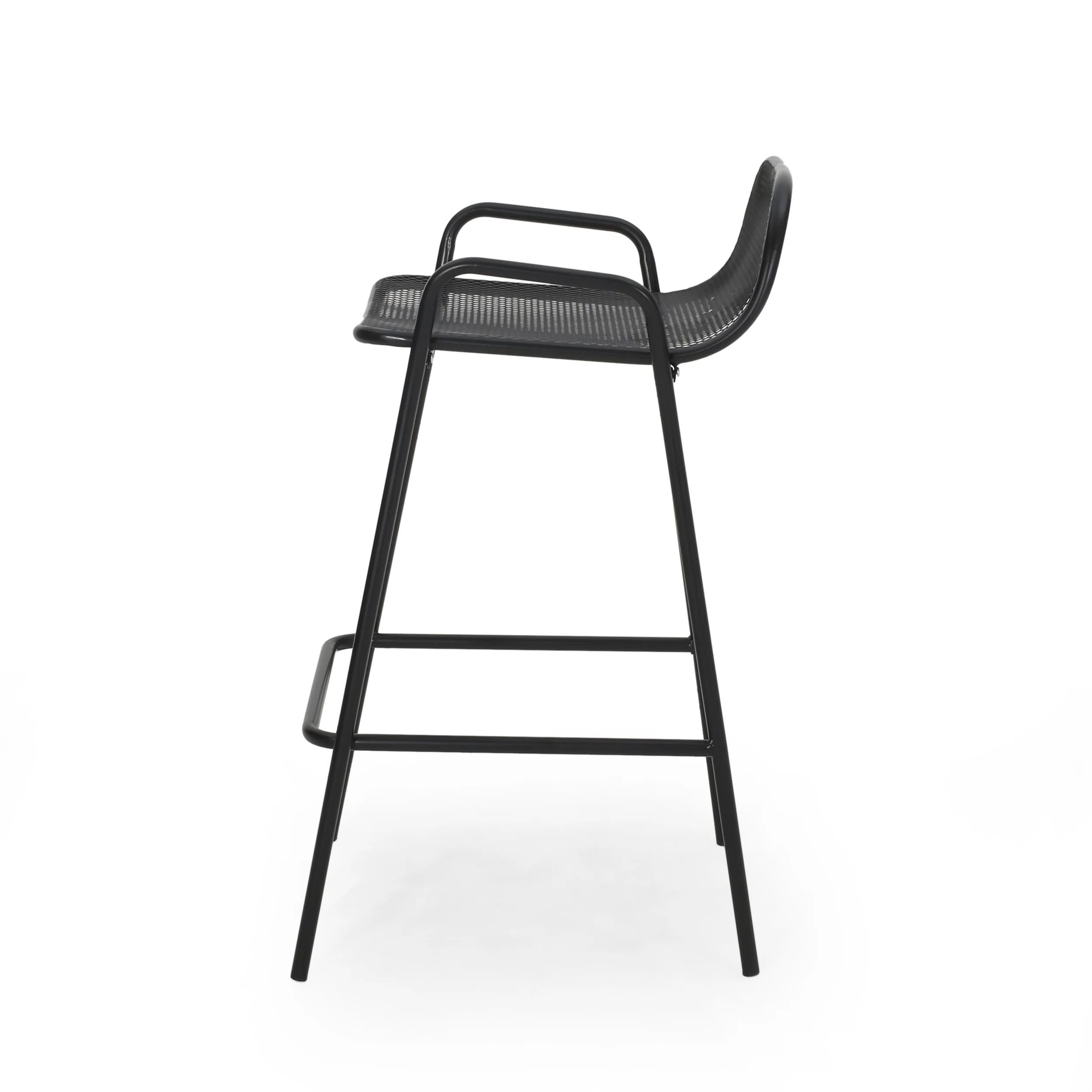 Linda Modern Iron Barstool (Set of 4) - furnishings