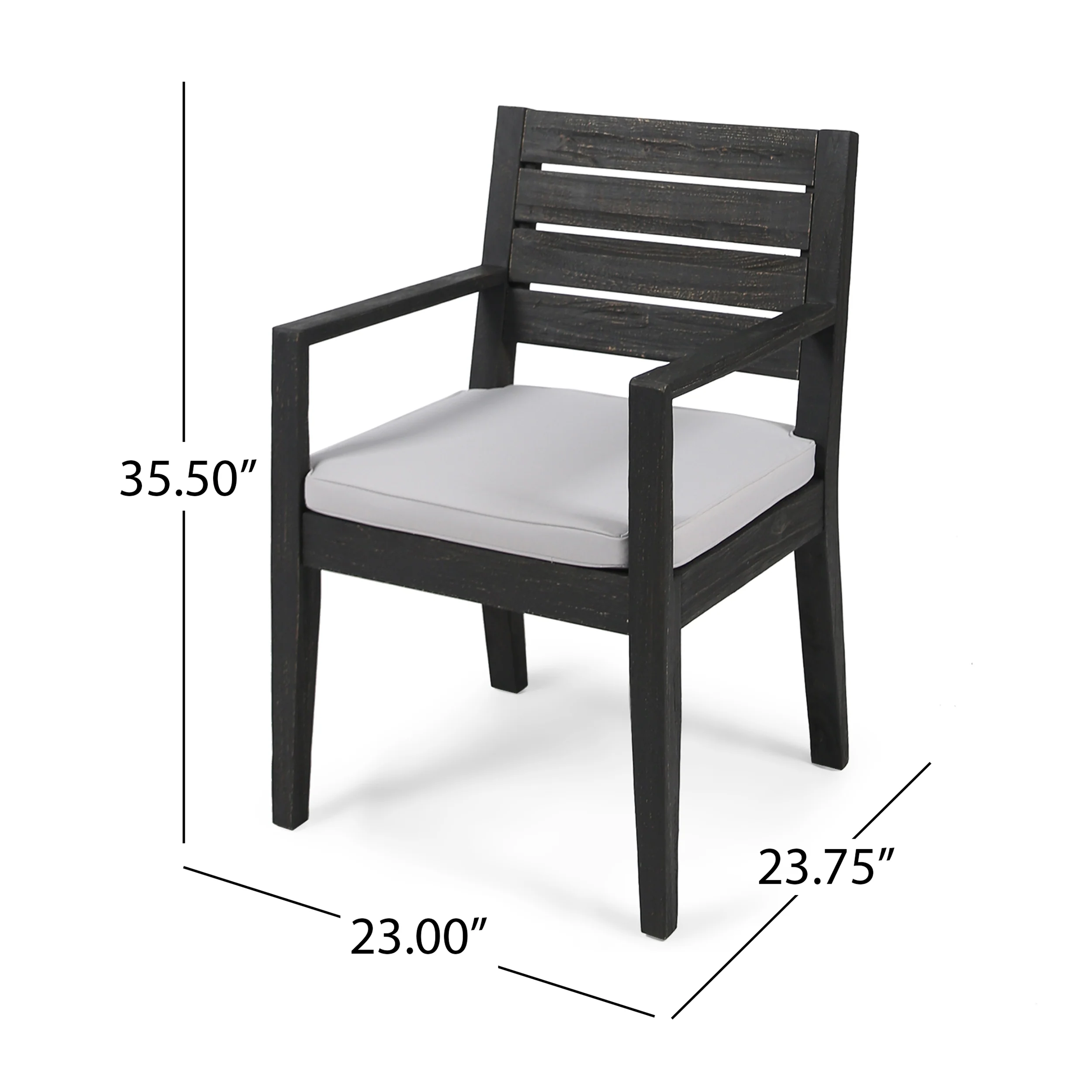Eric Outdoor Acacia Wood Dining Chairs - furnishings