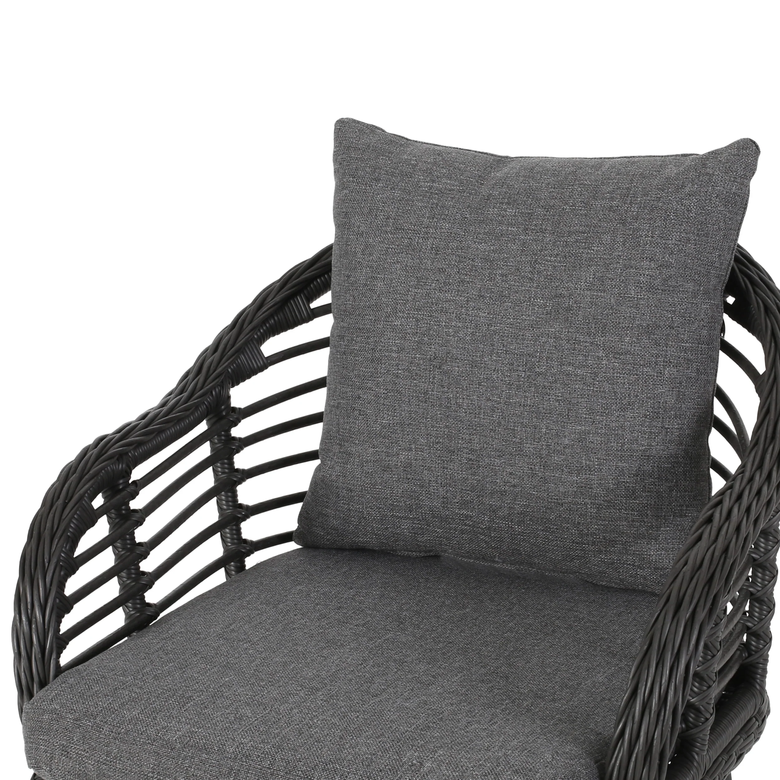 Madison Outdoor Wicker Club Chairs with Cushions (Set of 2) - furnishings