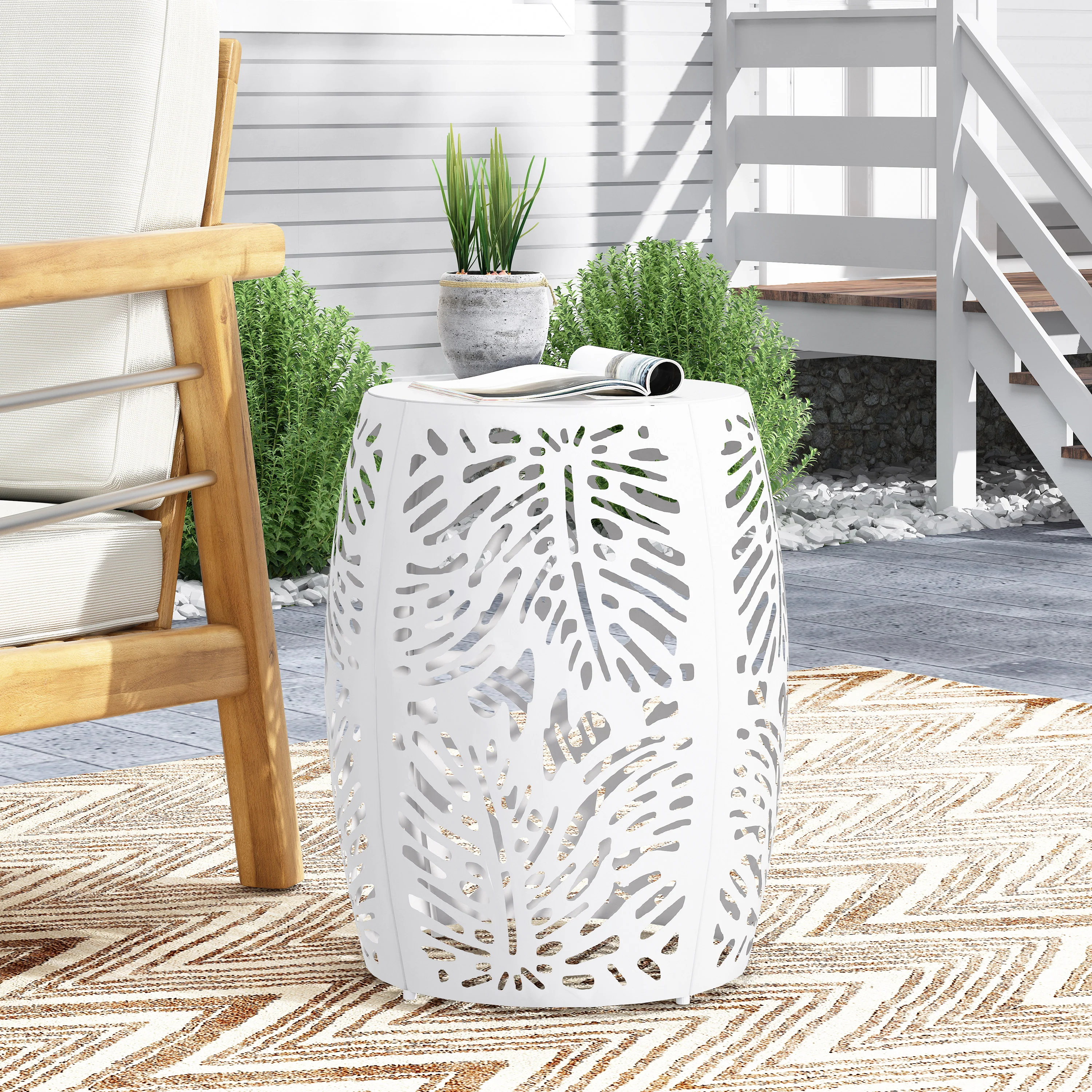 Holt Outdoor Metal Side Table - furnishings