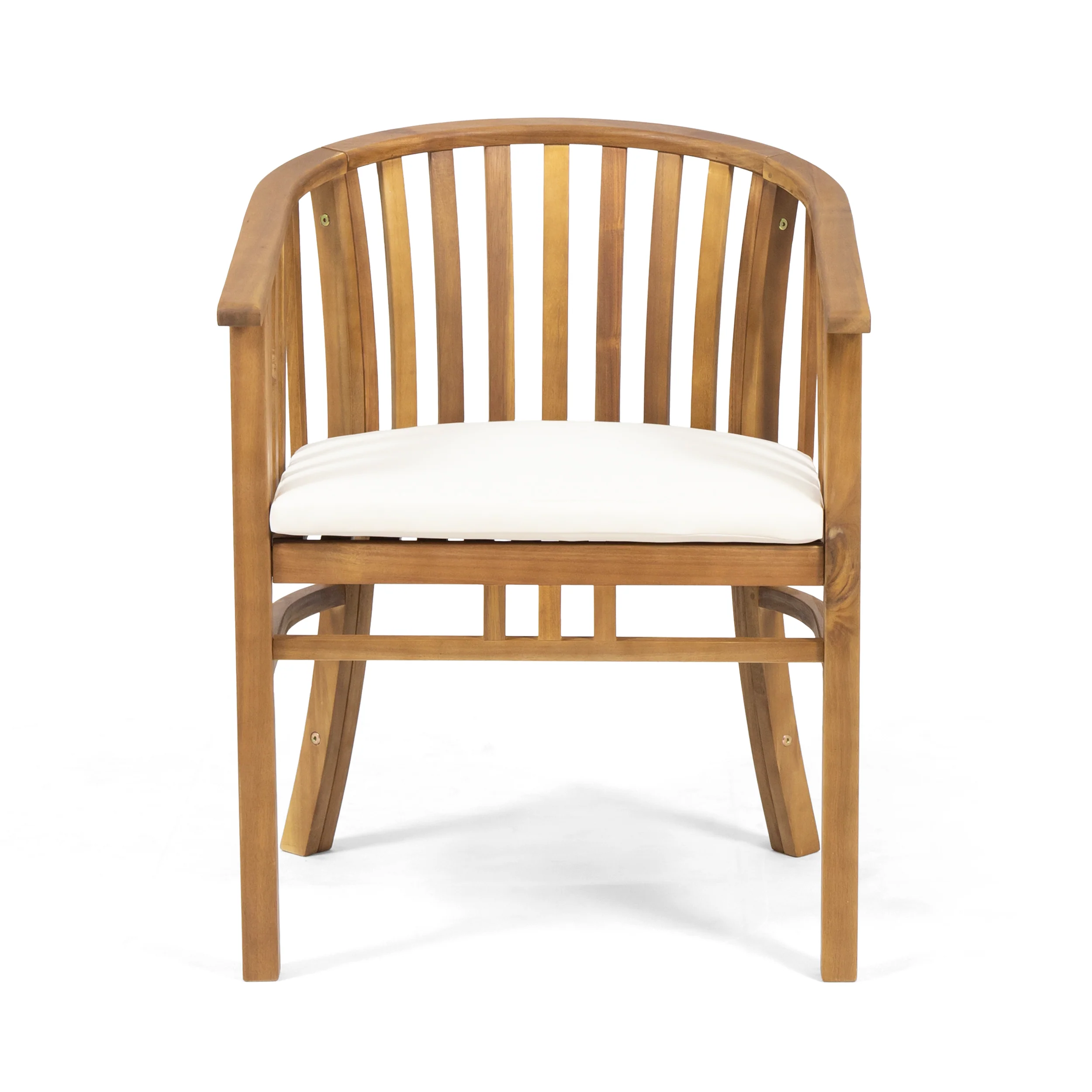 Nola Outdoor Wooden Dining Chairs with Cushions (Set of 2) - furnishings
