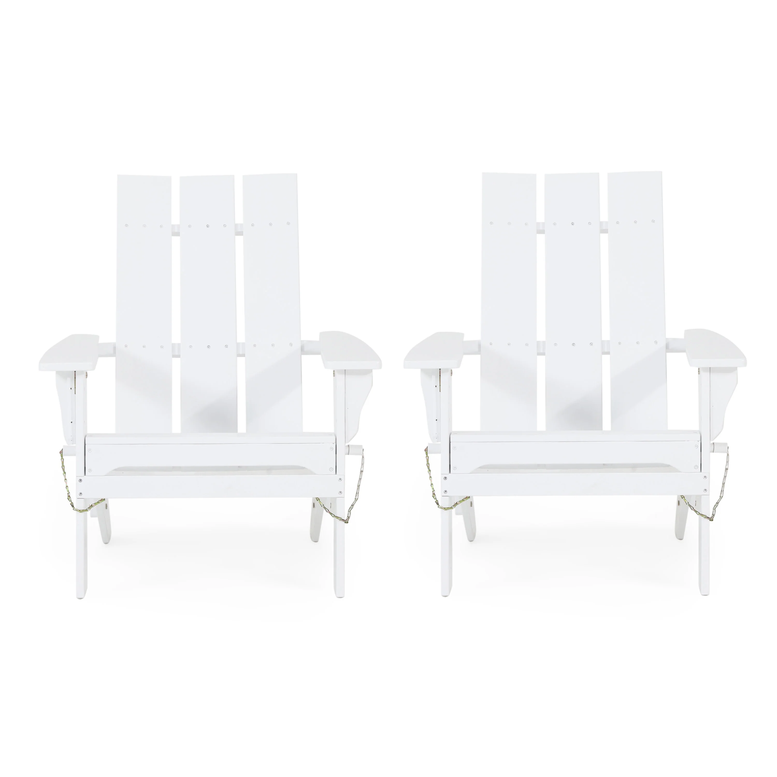 Gurekam Outdoor Acacia Wood Foldable Adirondack Chairs, Set of 2 - furnishings