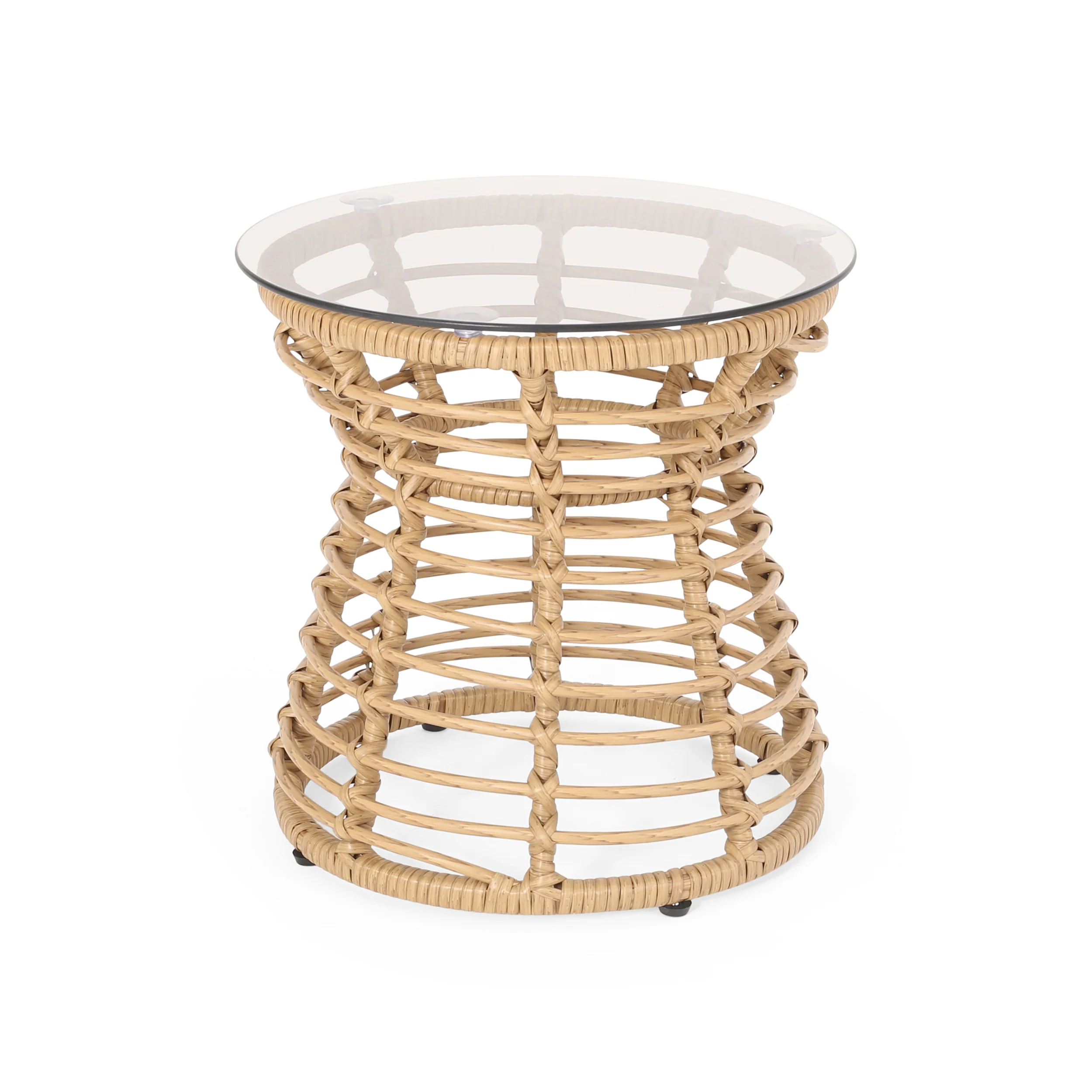 Hawaiian Pedro Outdoor Wicker Side Table - furnishings