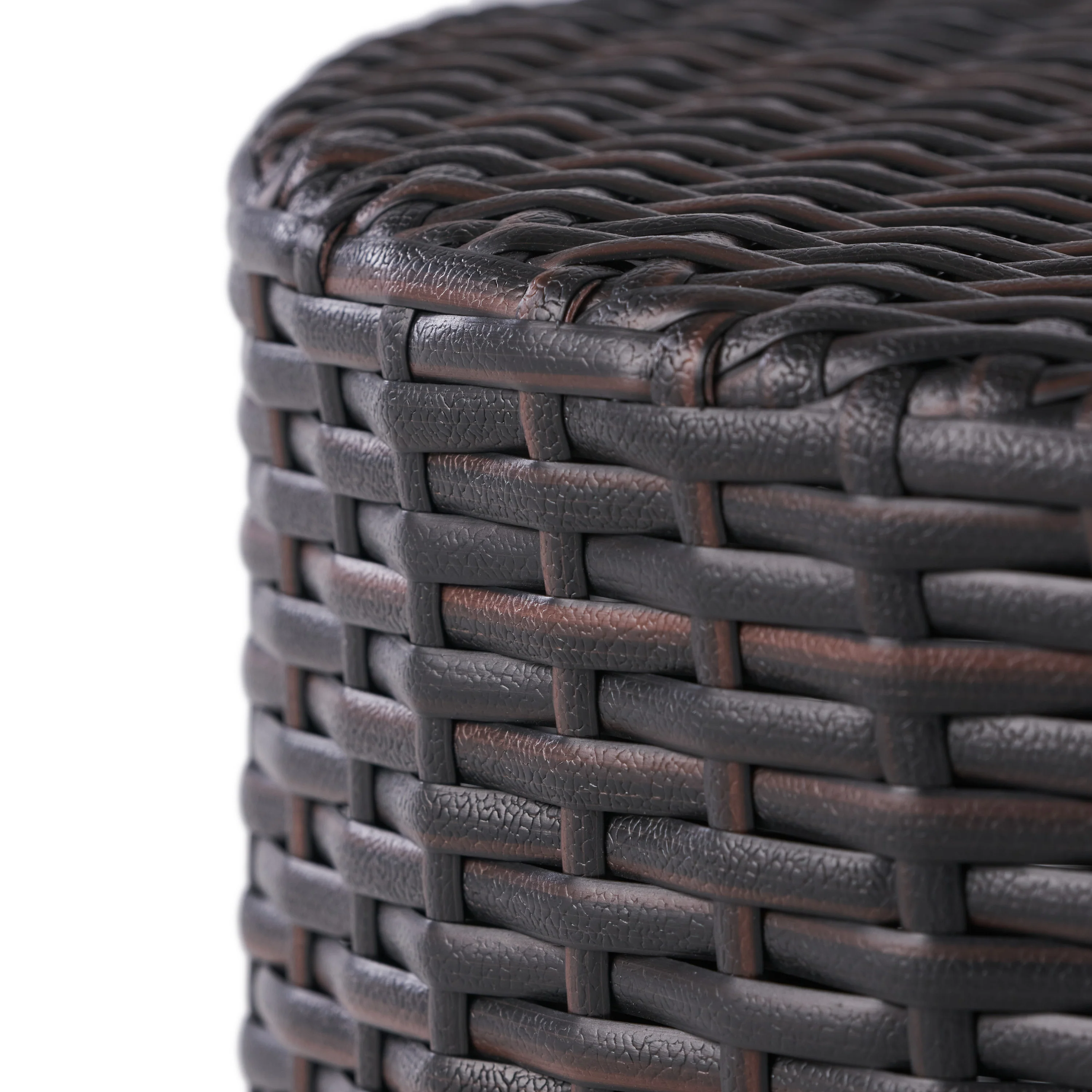 Overton Outdoor Wicker Barrel Side Table - furnishings
