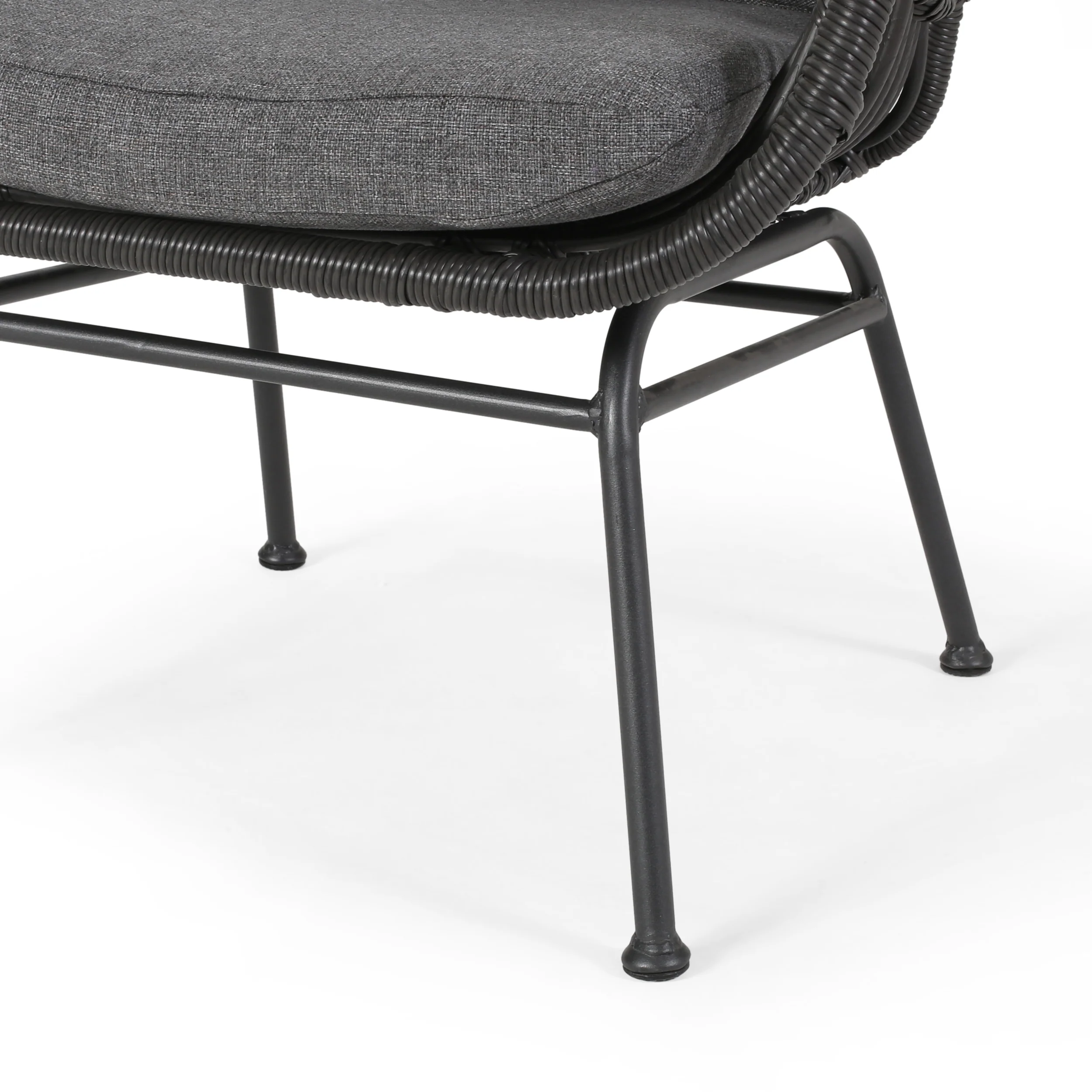 Naomi Outdoor 3 Piece Wicker Chat Set with Cushions - furnishings