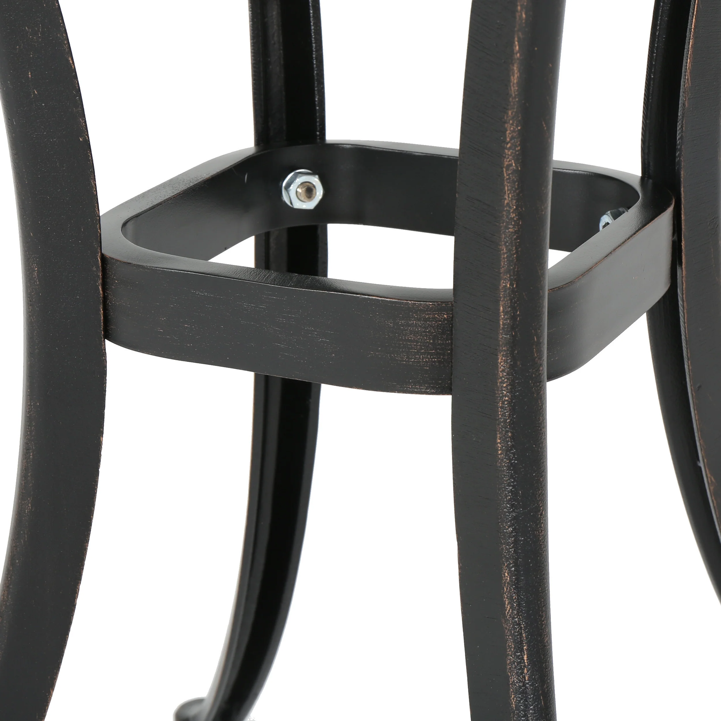 Ariel Outdoor Cast Aluminum Bistro Table with Ice Bucket, Black Copper - furnishings