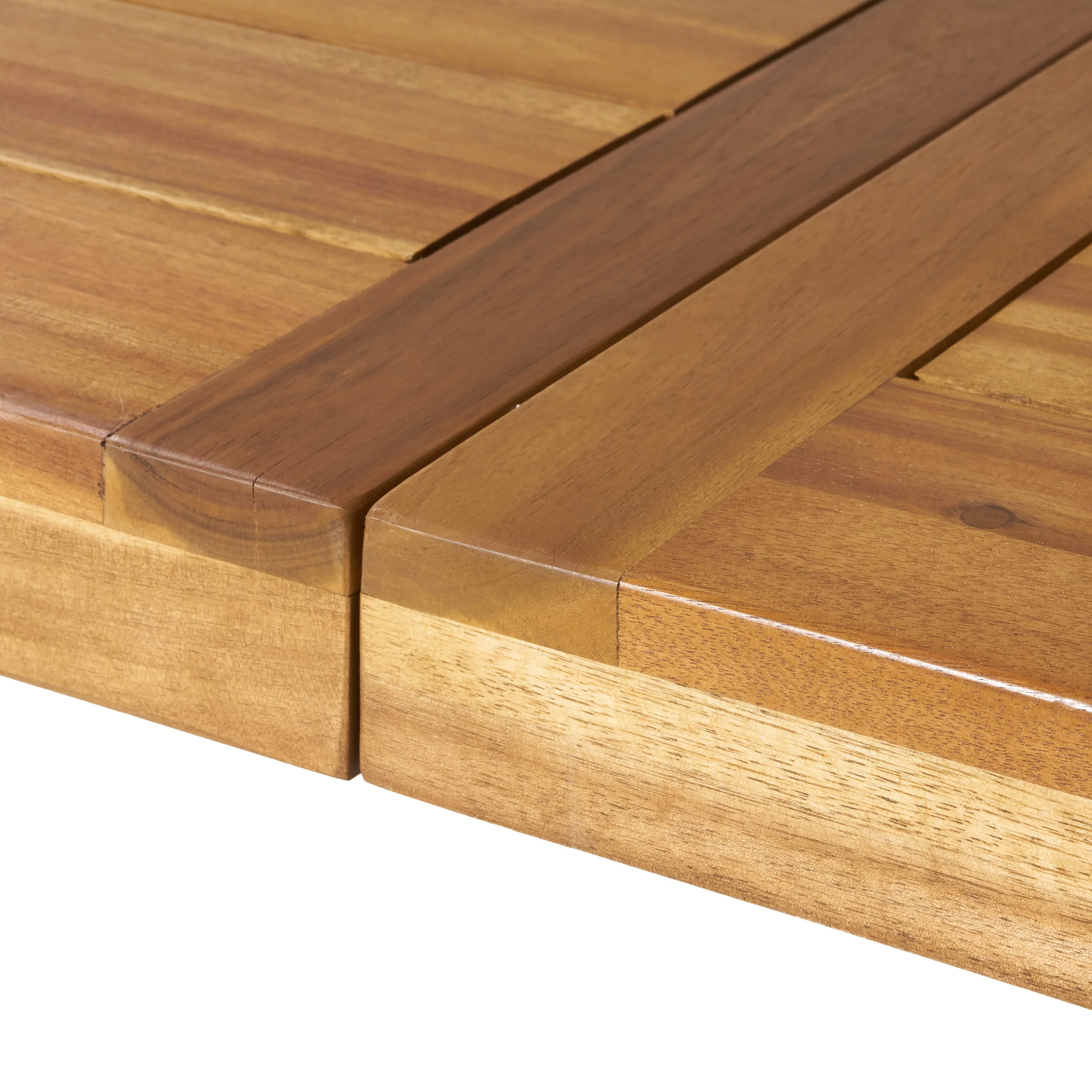 Chitwood Indoor Modern Industrial Acacia Wood Dining Table, Natural and Rustic Metal - furnishings
