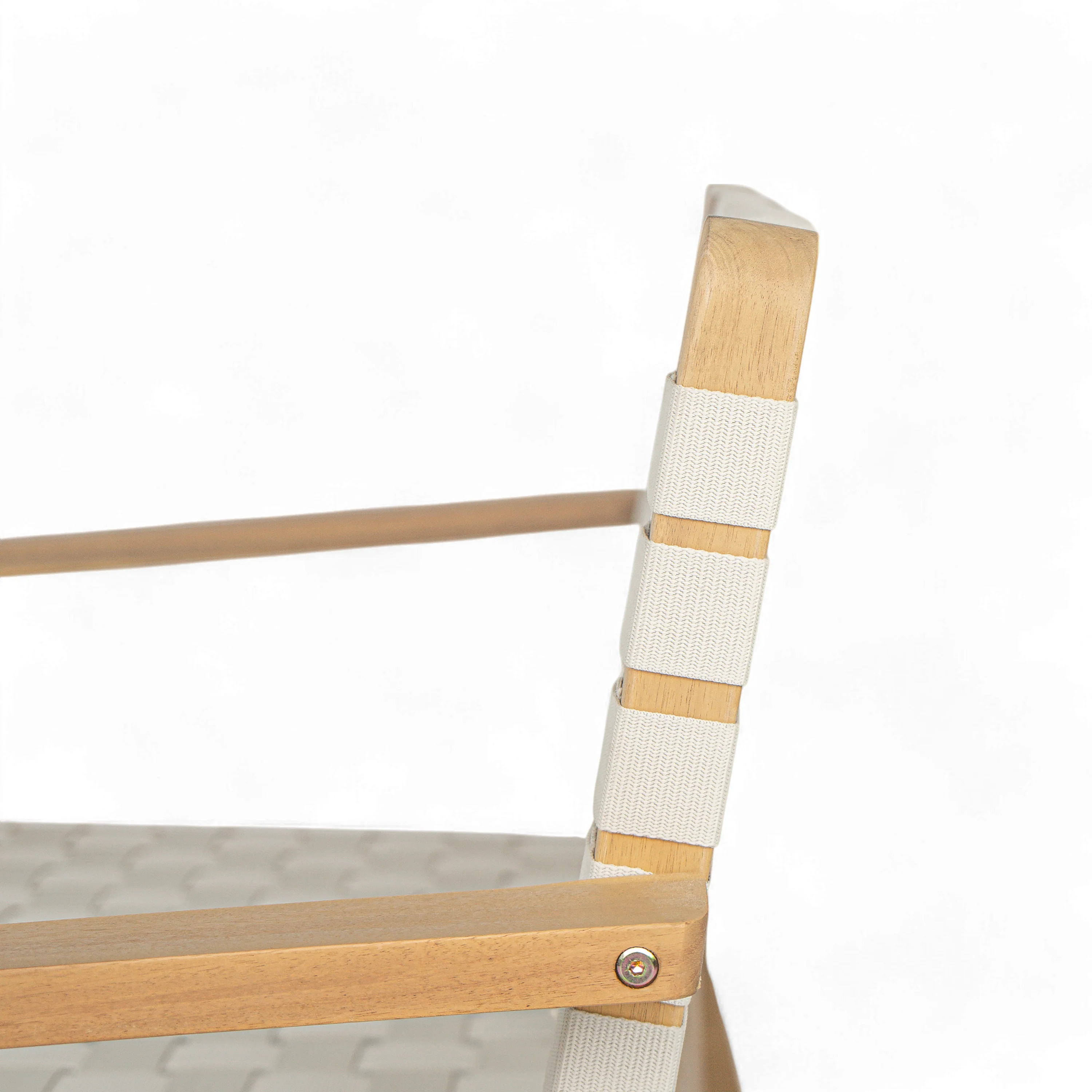 Aspenley Modern Outdoor Patio Double Chaise Loveseat with Wooden Frame and Woven Rope - furnishings