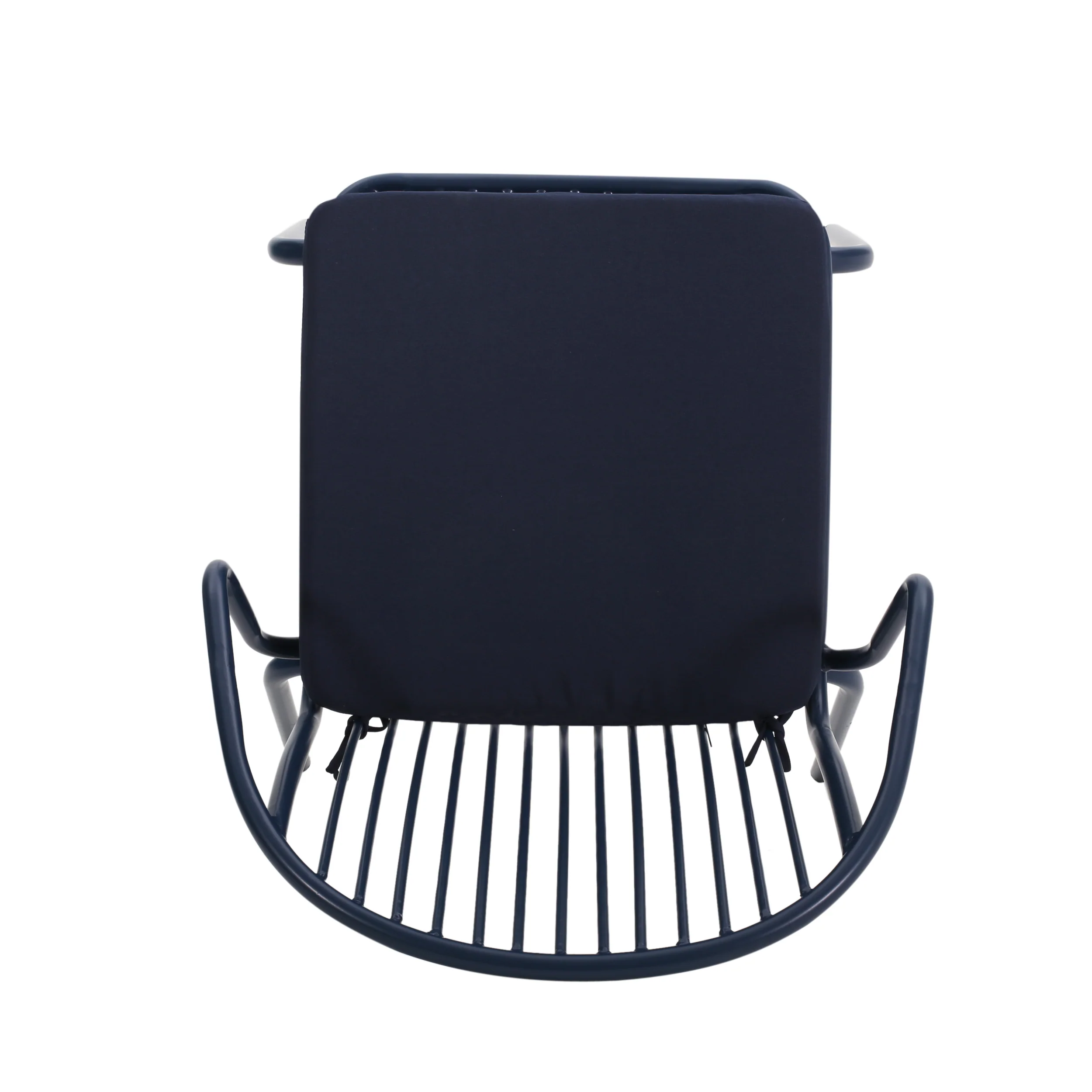 Emily Outdoor Modern Iron Club Chair with Cushion (Set of 2) - furnishings