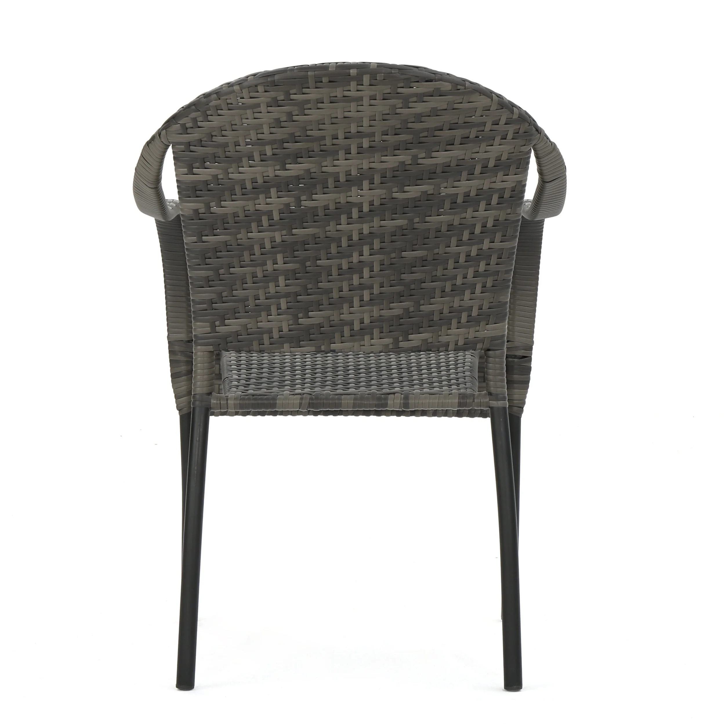 Livingston Outdoor Grey Wicker Chair (Set of 2) - furnishings