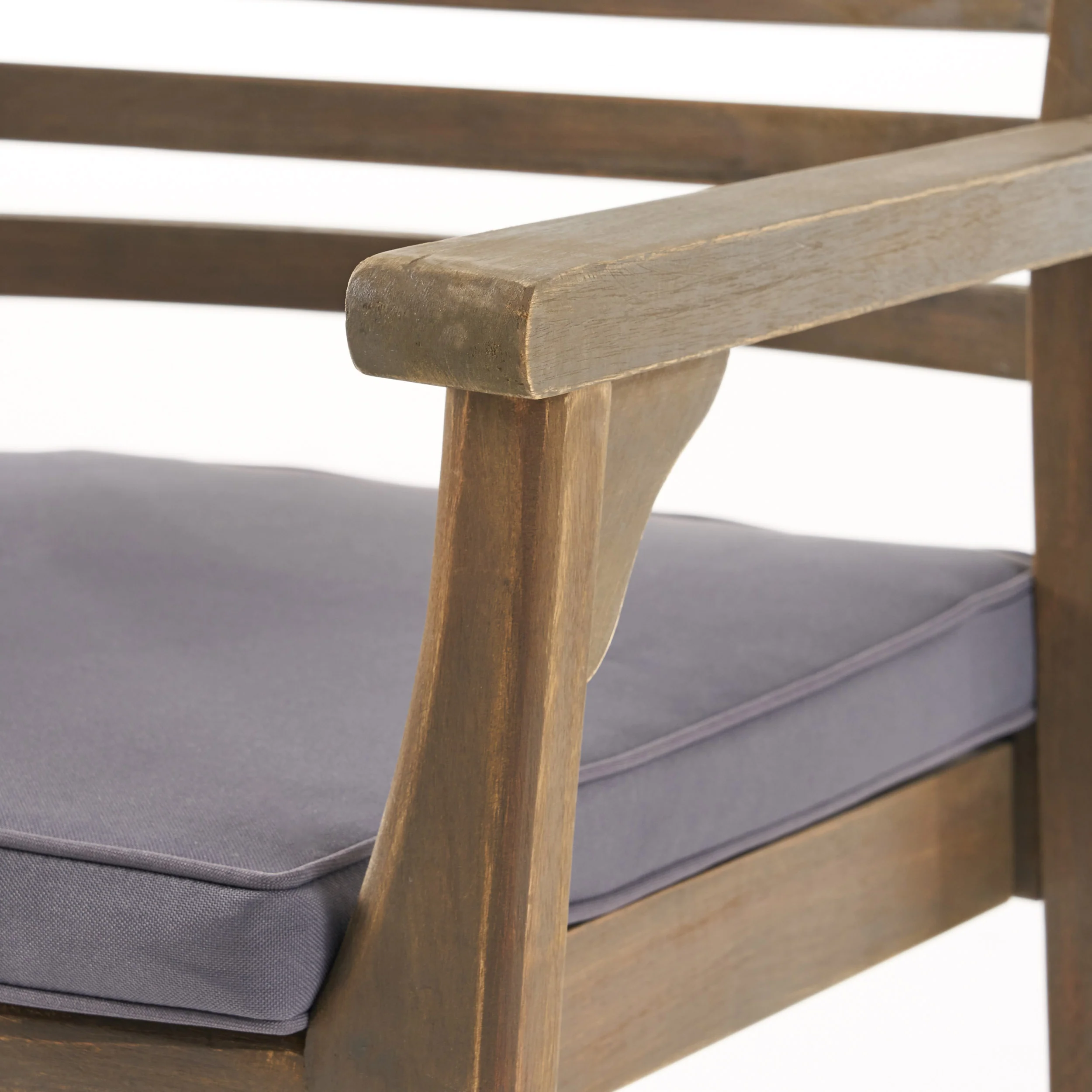 Esther Patio Dining Chairs, Acacia Wood and Outdoor Cushions - furnishings