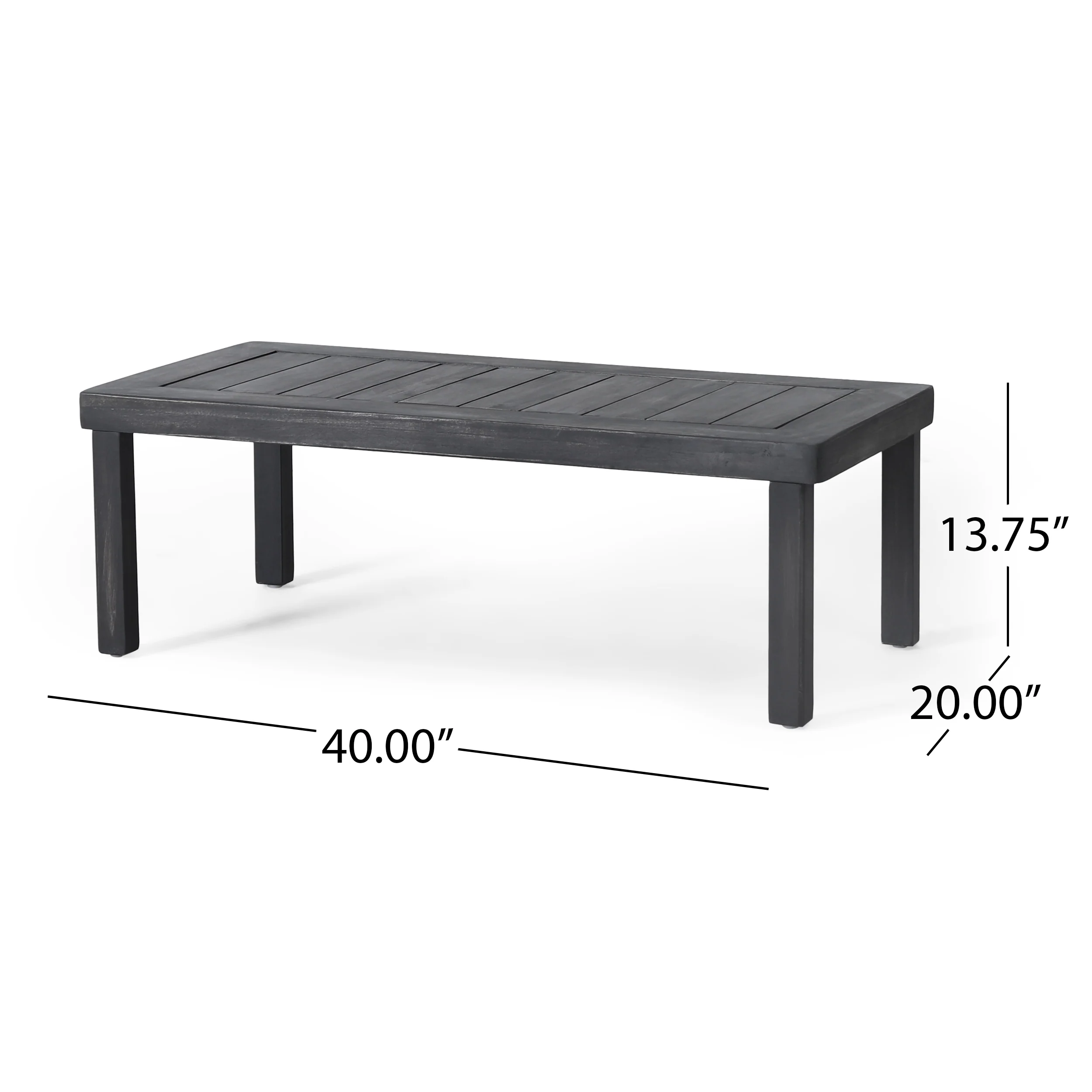 Rabun Outdoor Acacia Wood Loveseat and Coffee Table Set with Cushions - furnishings