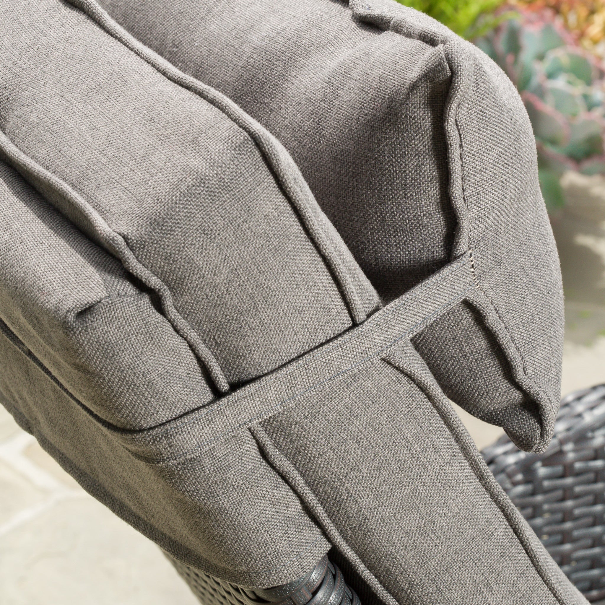 Odina Brown Outdoor Recliner with Cushion - furnishings