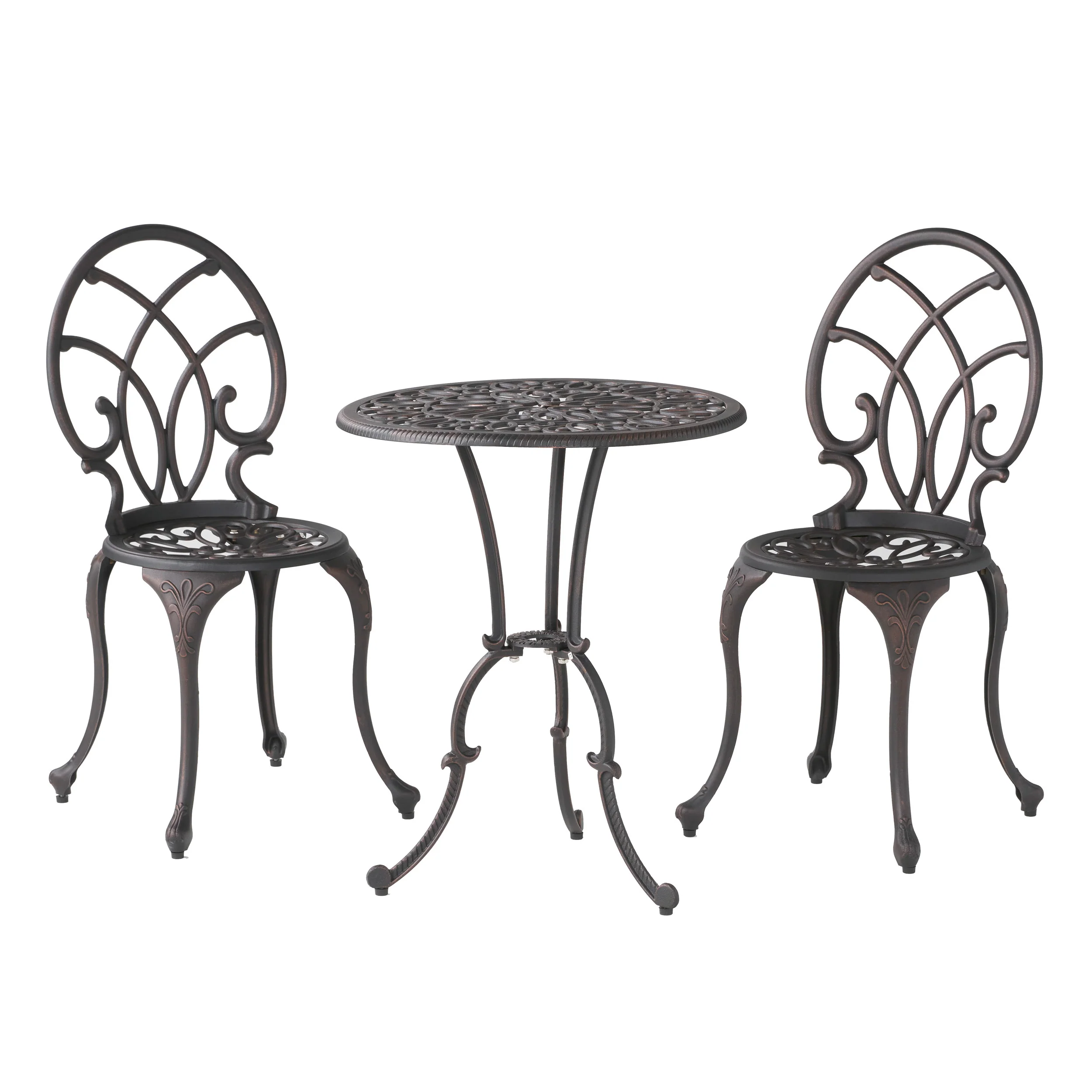 Andover Outdoor 3-Piece Aluminum Bistro Set - furnishings