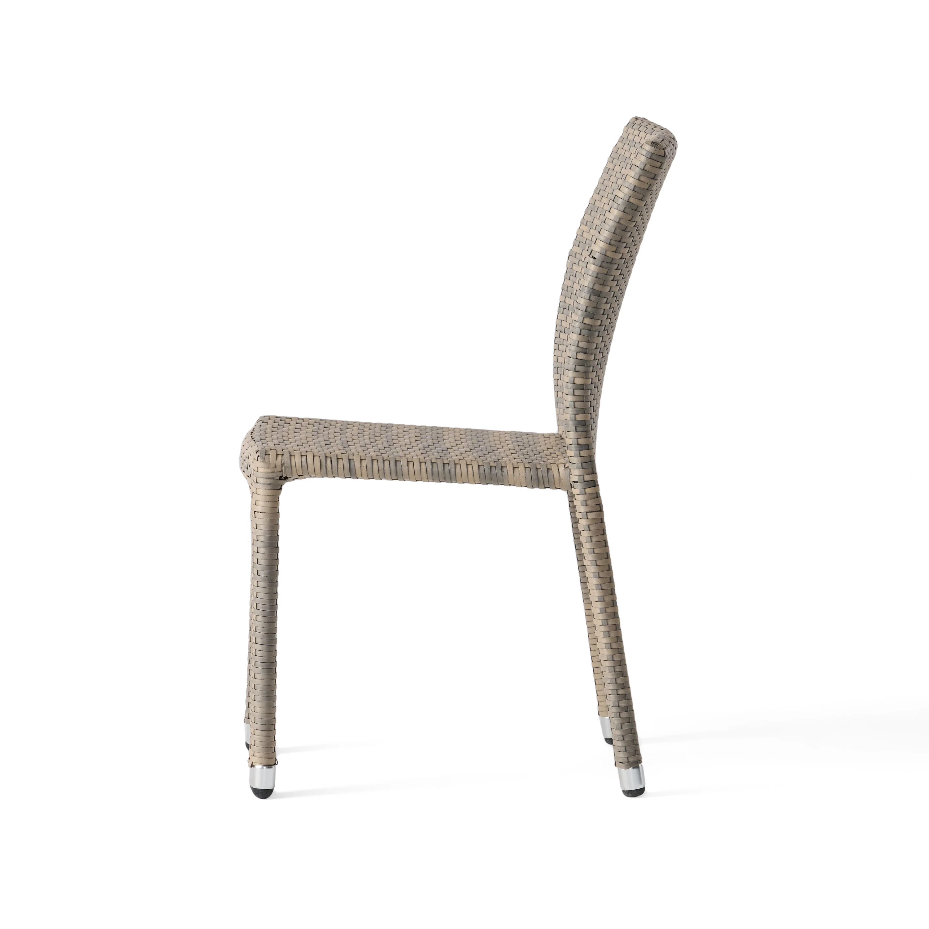 Dorside Outdoor Wicker Armless Stack Chairs With Aluminum Frame - furnishings