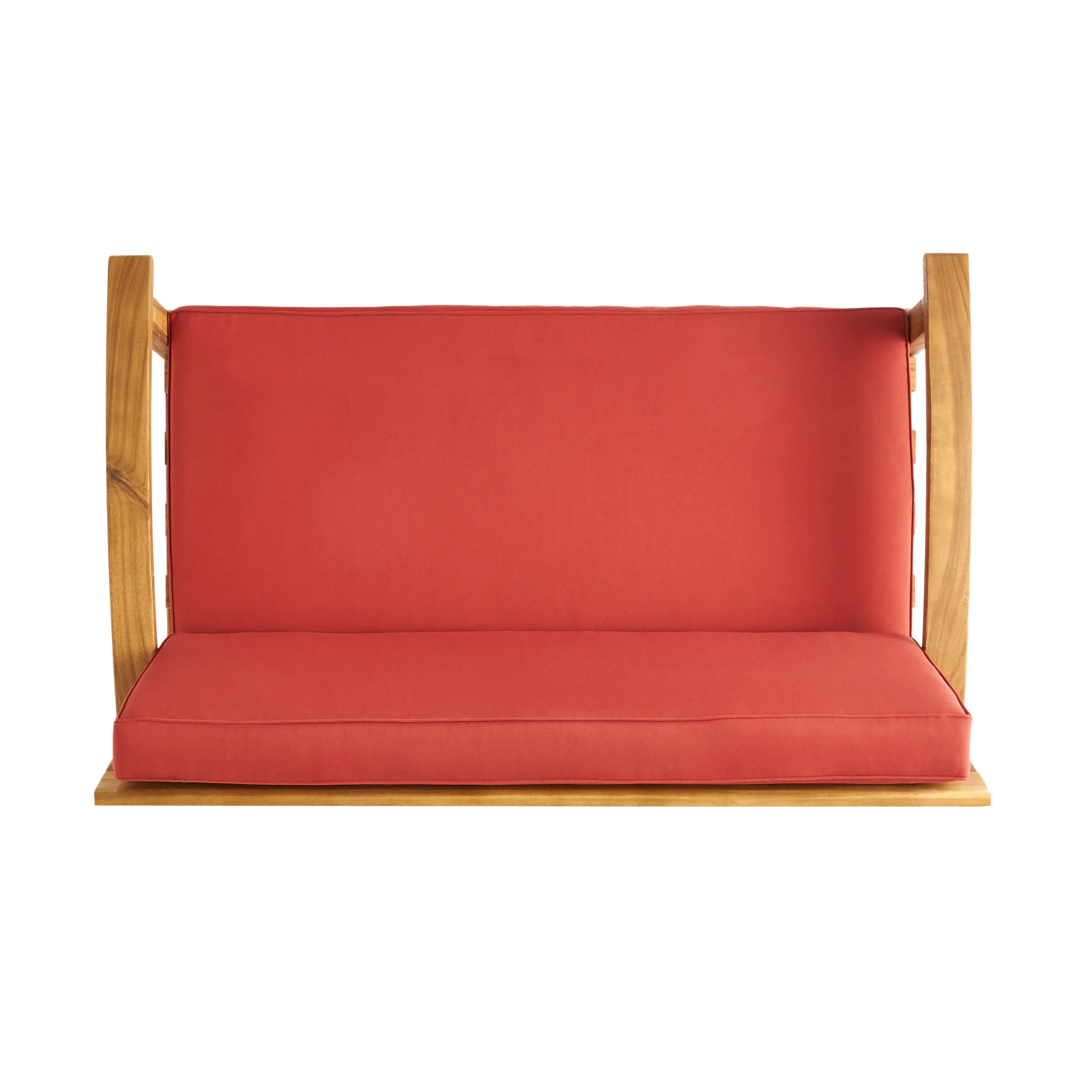 Keanu Outdoor Acacia Wood Loveseat and Coffee Table Set with Cushions - furnishings