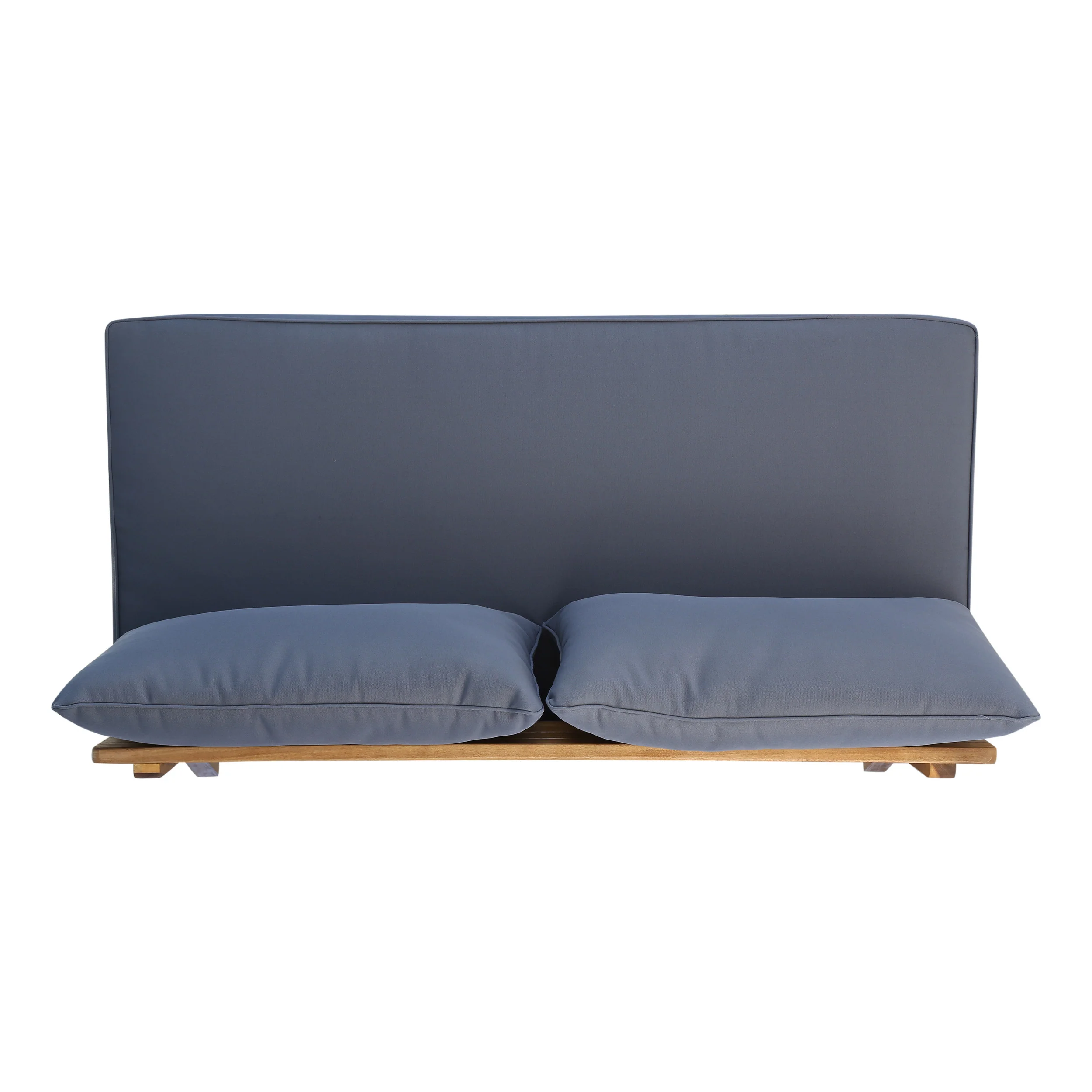 Boyle Outdoor Acacia Wood Loveseat - furnishings
