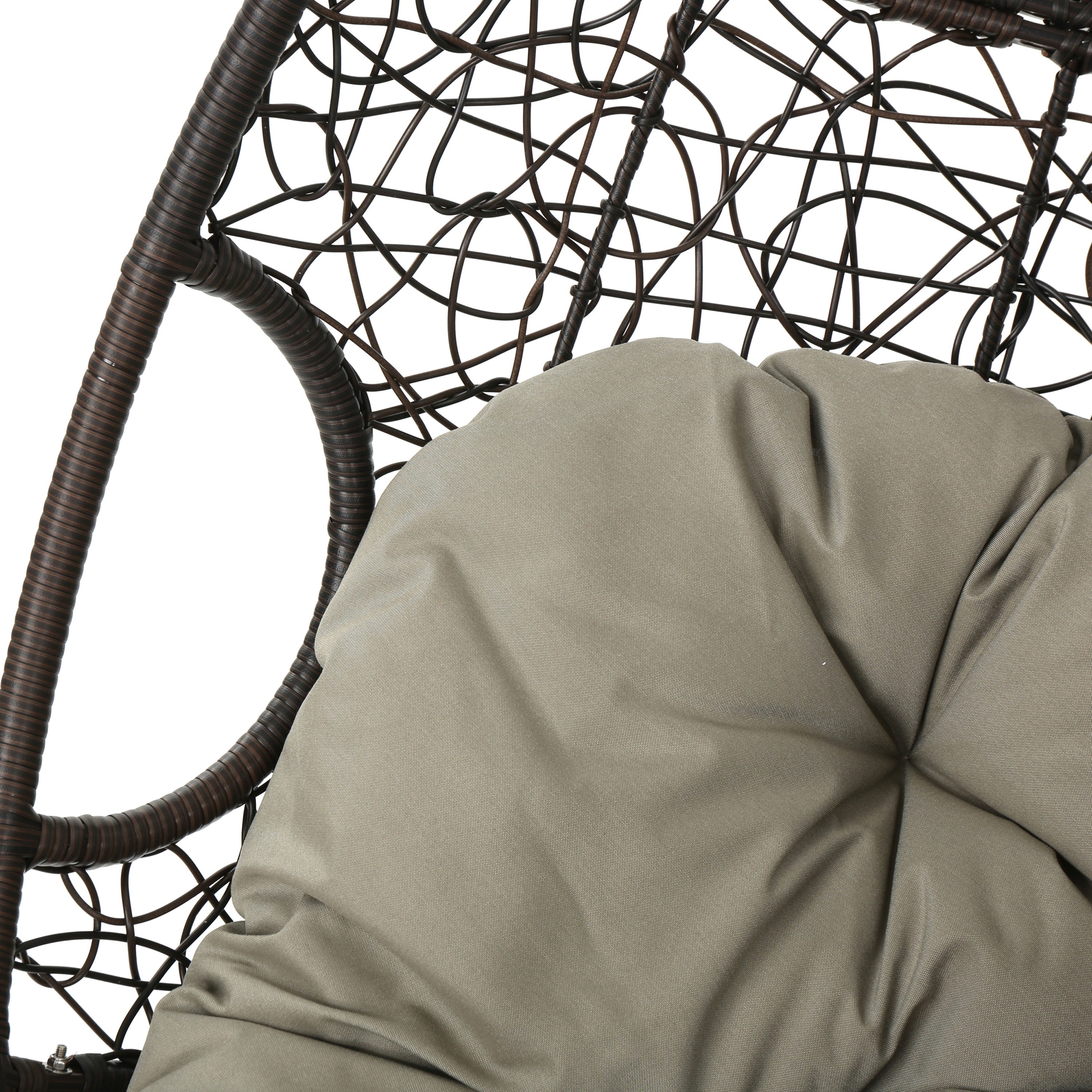 Kyle Outdoor Wicker Hanging Teardrop / Egg Chair - furnishings