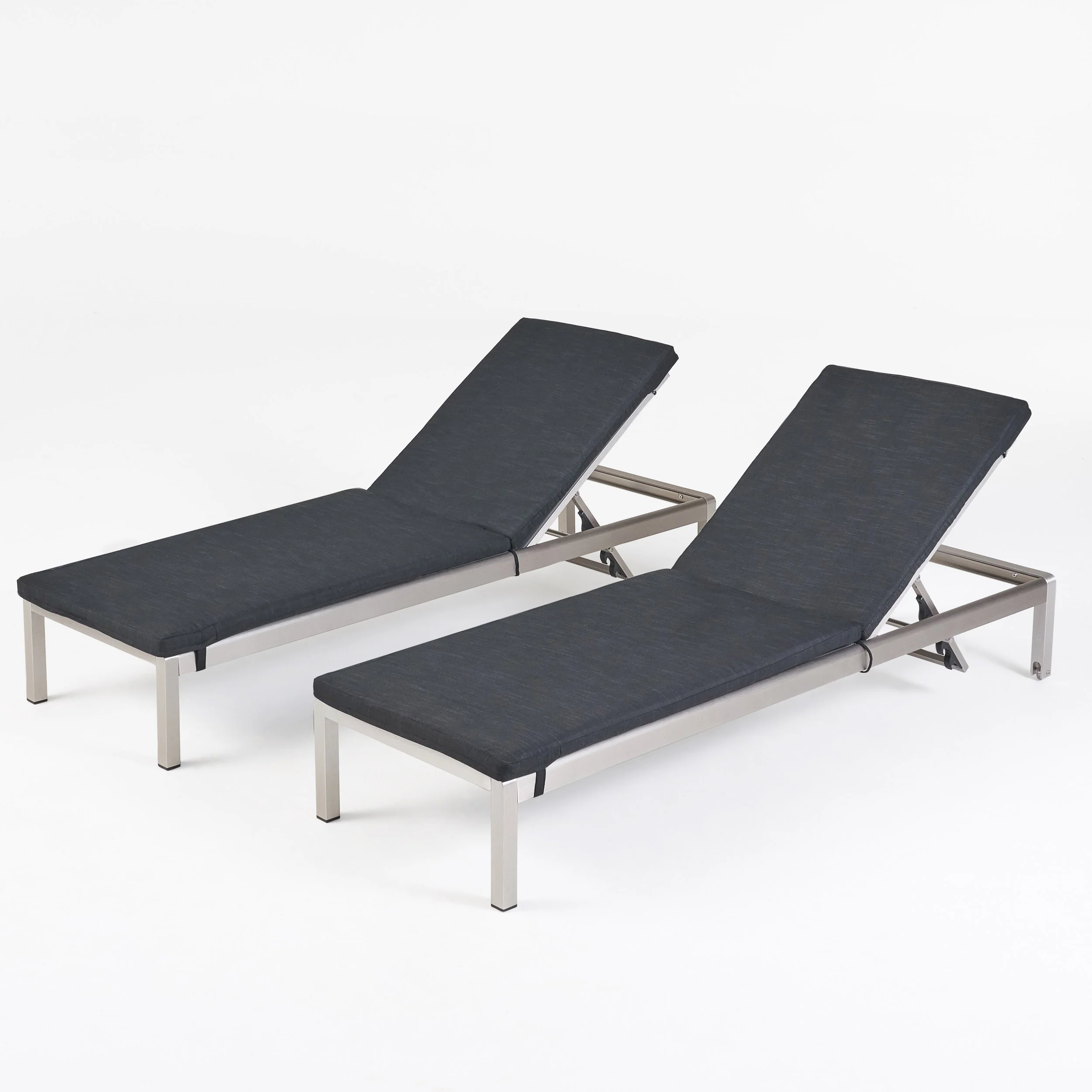 Cherie Modern Outdoor Adjustable Chaise Lounge with Cushion - furnishings