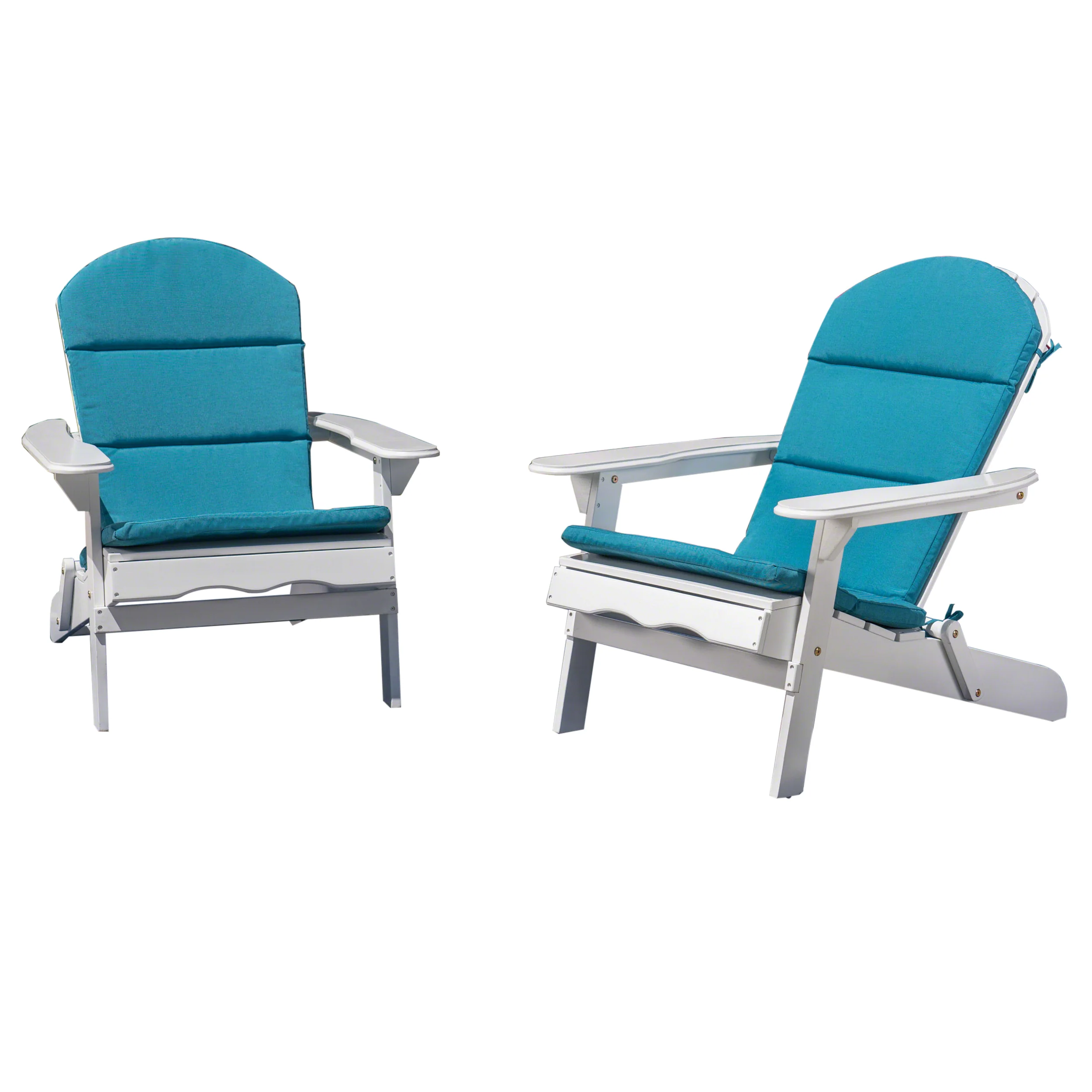 Amenda Outdoor Acacia Wood Folding Adirondack Chairs with Cushions - furnishings