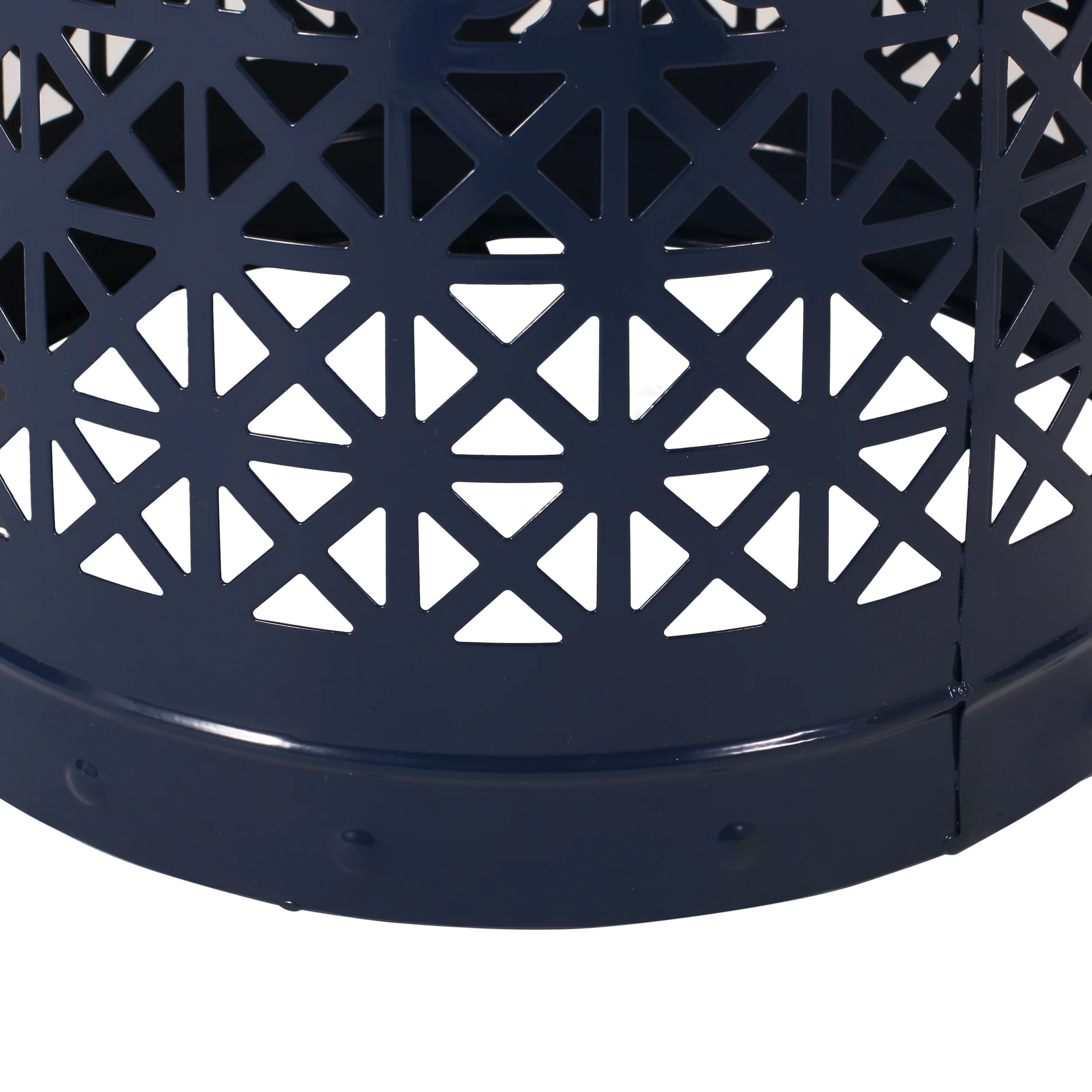 Khalief Outdoor Lace Cut Side Table with Tile Top - furnishings